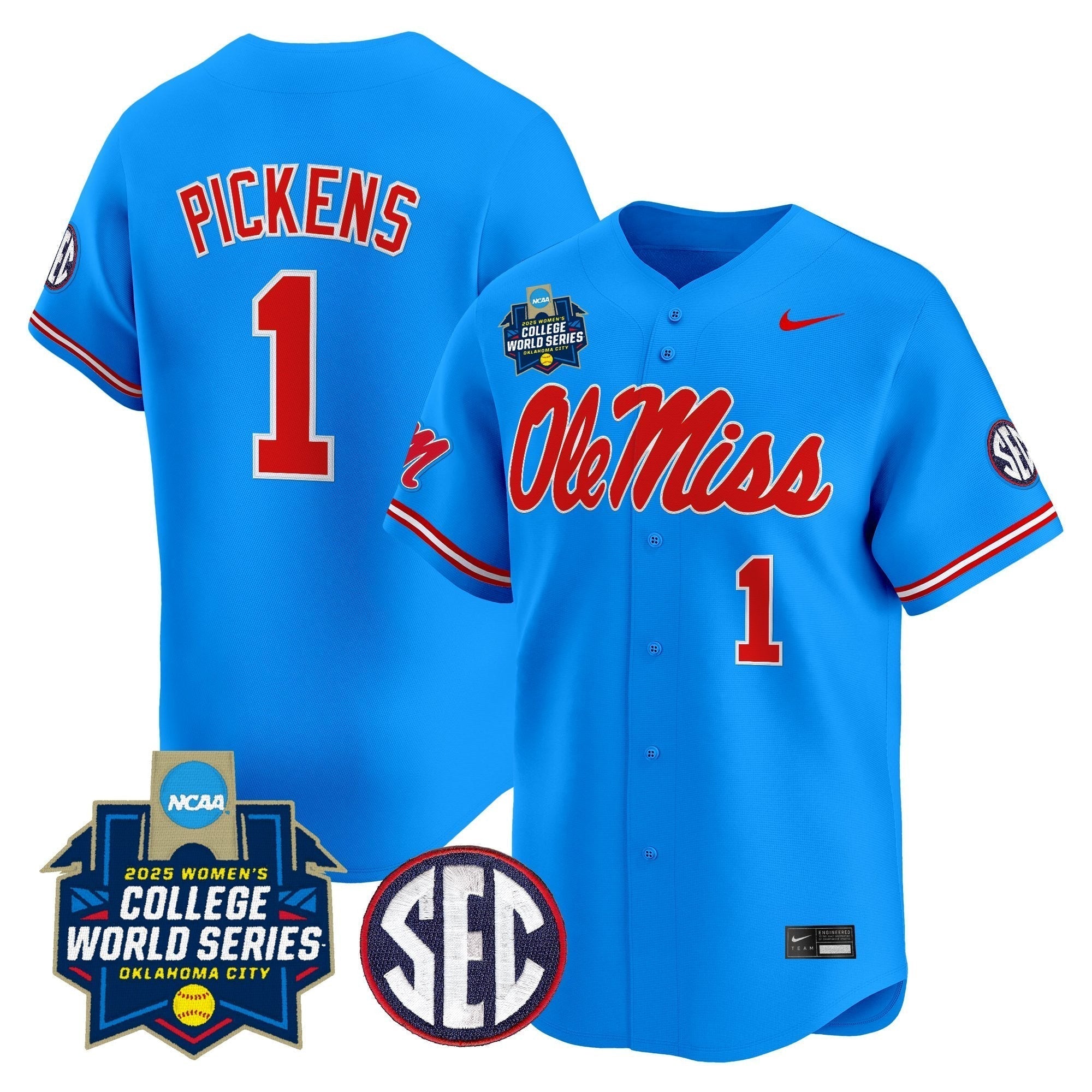 OMR Softball 2025 World Series (WCWS) Vapor Premier Limited Jersey - Stitched