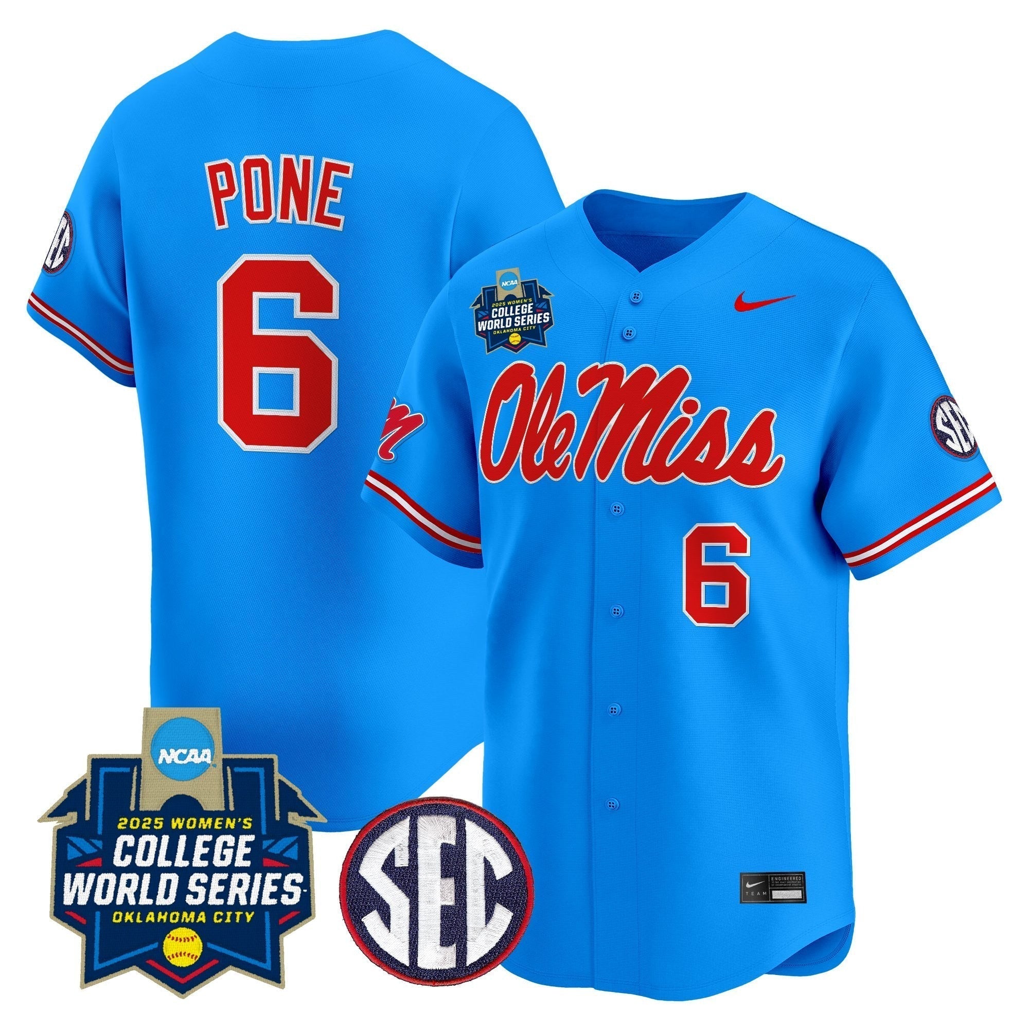 OMR Softball 2025 World Series (WCWS) Vapor Premier Limited Jersey - Stitched