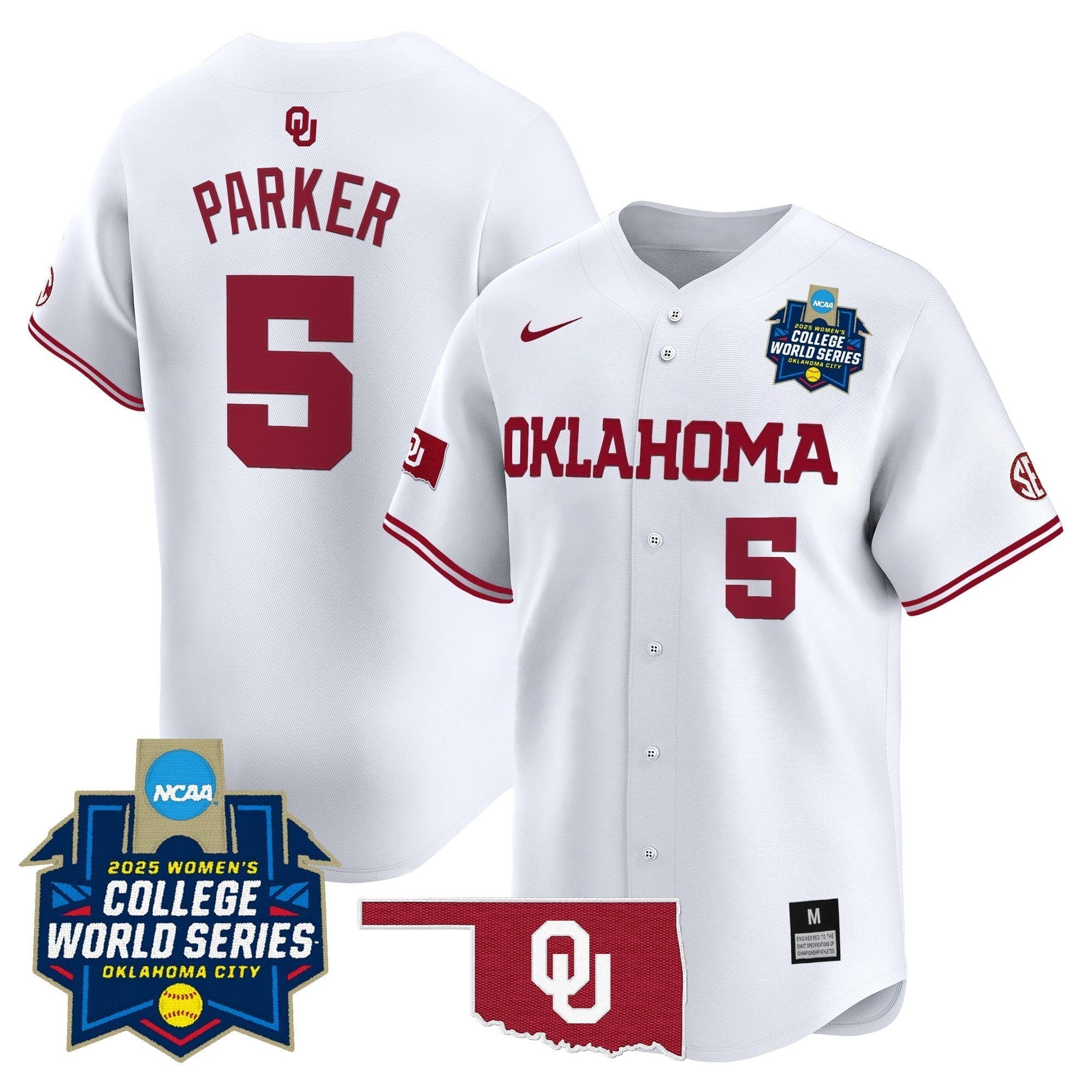 OU Softball 2025 World Series (WCWS) Vapor Premier Limited Jersey - Stitched