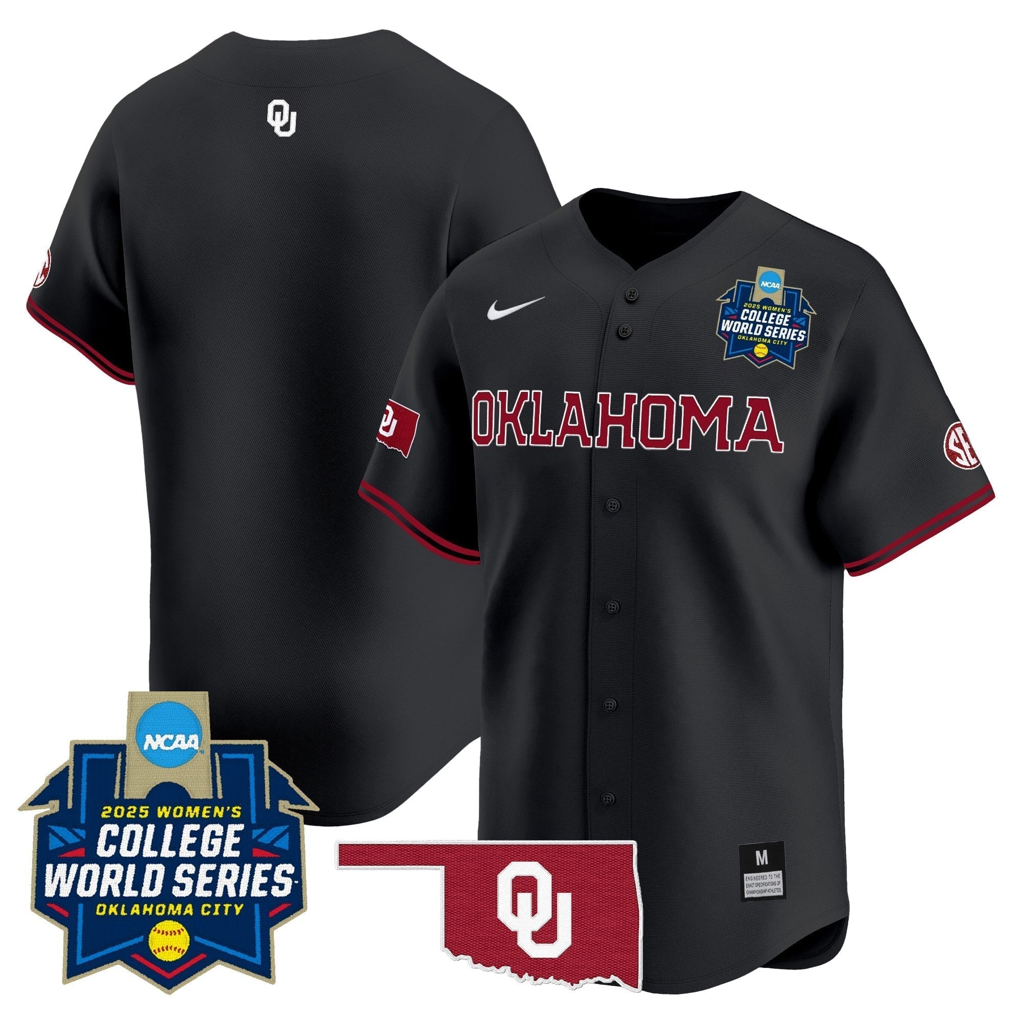 OU Softball 2025 World Series (WCWS) Vapor Premier Limited Jersey - Stitched