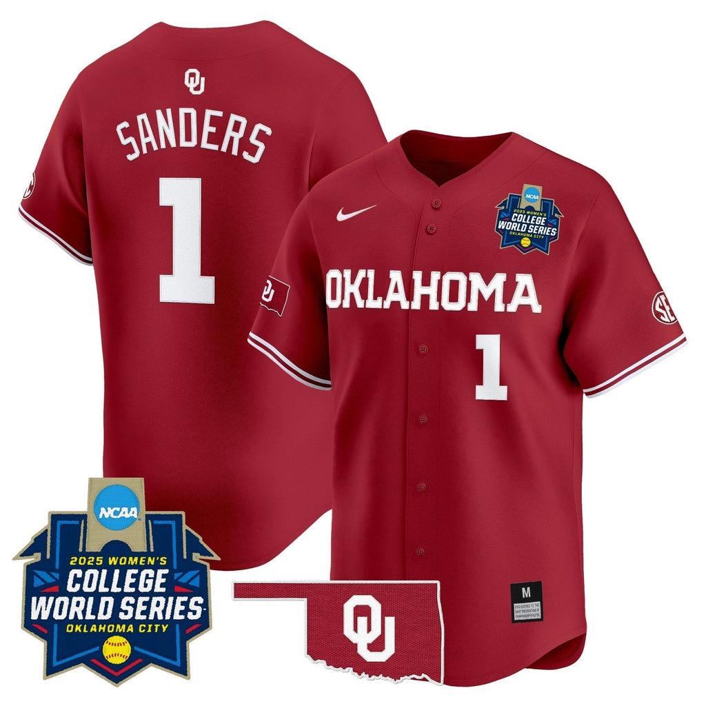OU Softball 2025 World Series (WCWS) Vapor Premier Limited Jersey - Stitched