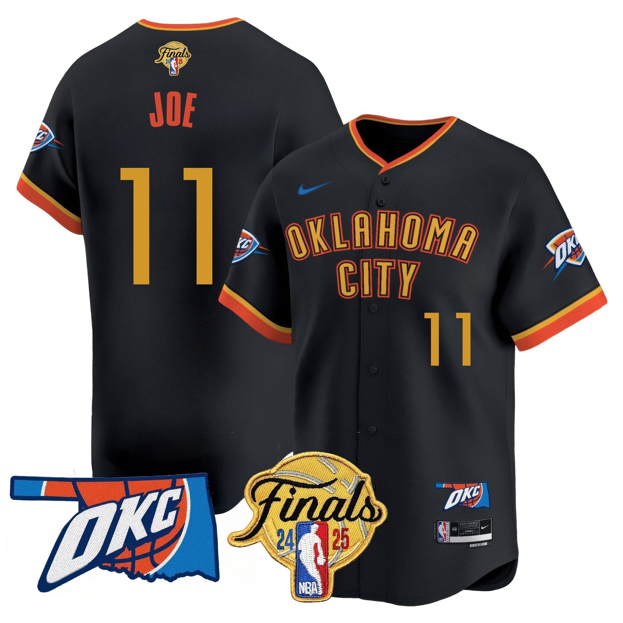 OKC Baseball Jersey - Final Patch - Stitched