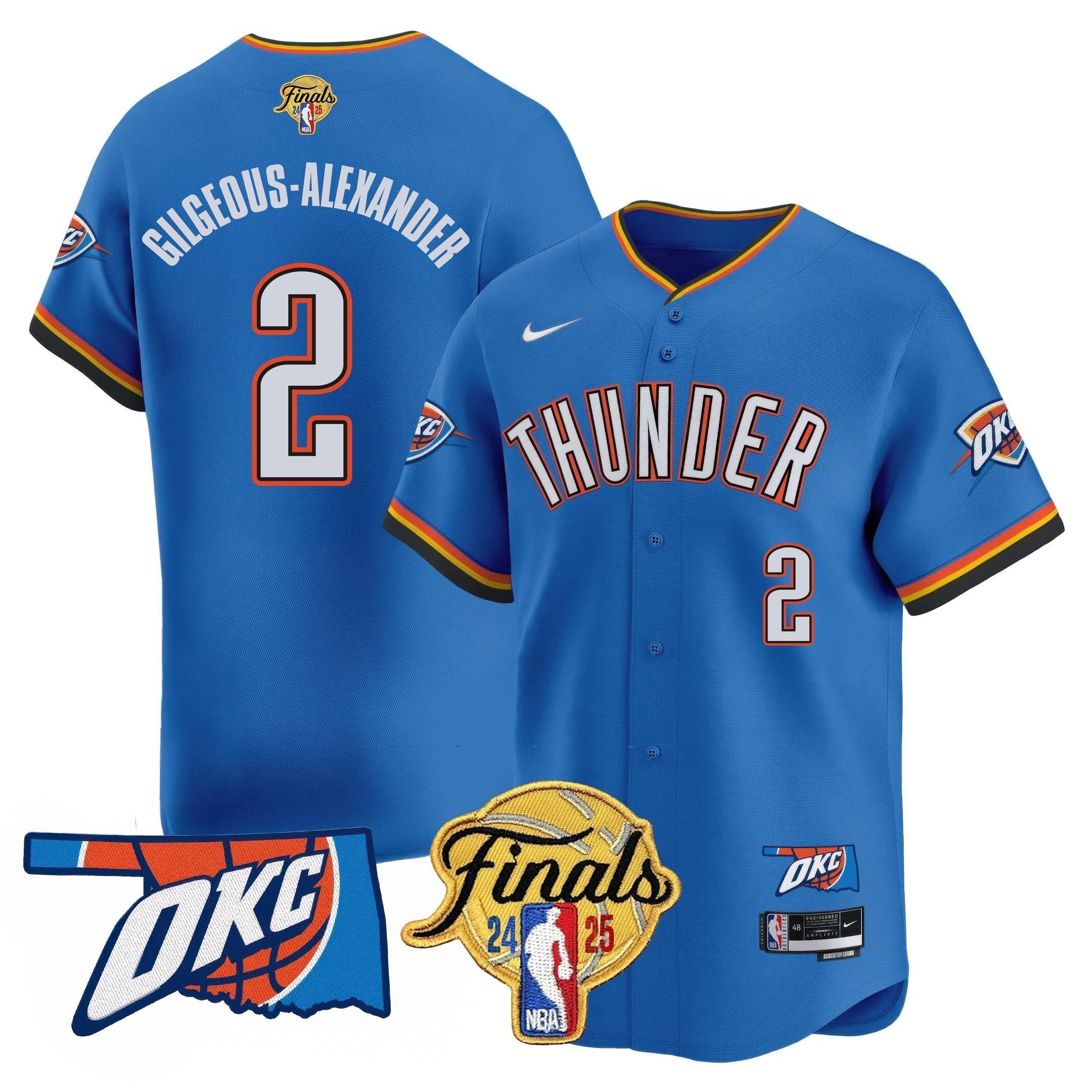 OKC Baseball Jersey - Final Patch - Stitched