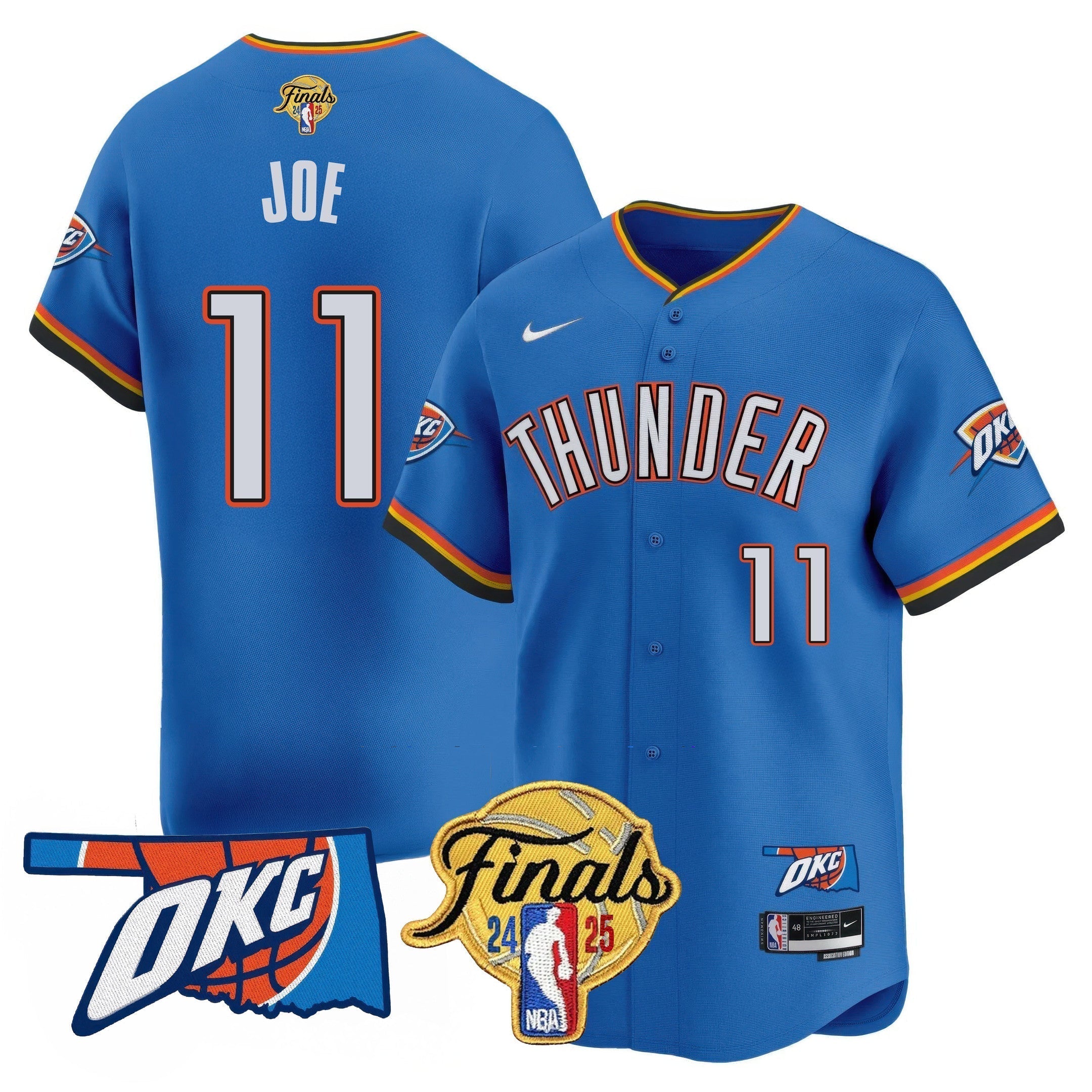 OKC Baseball Jersey - Final Patch - Stitched