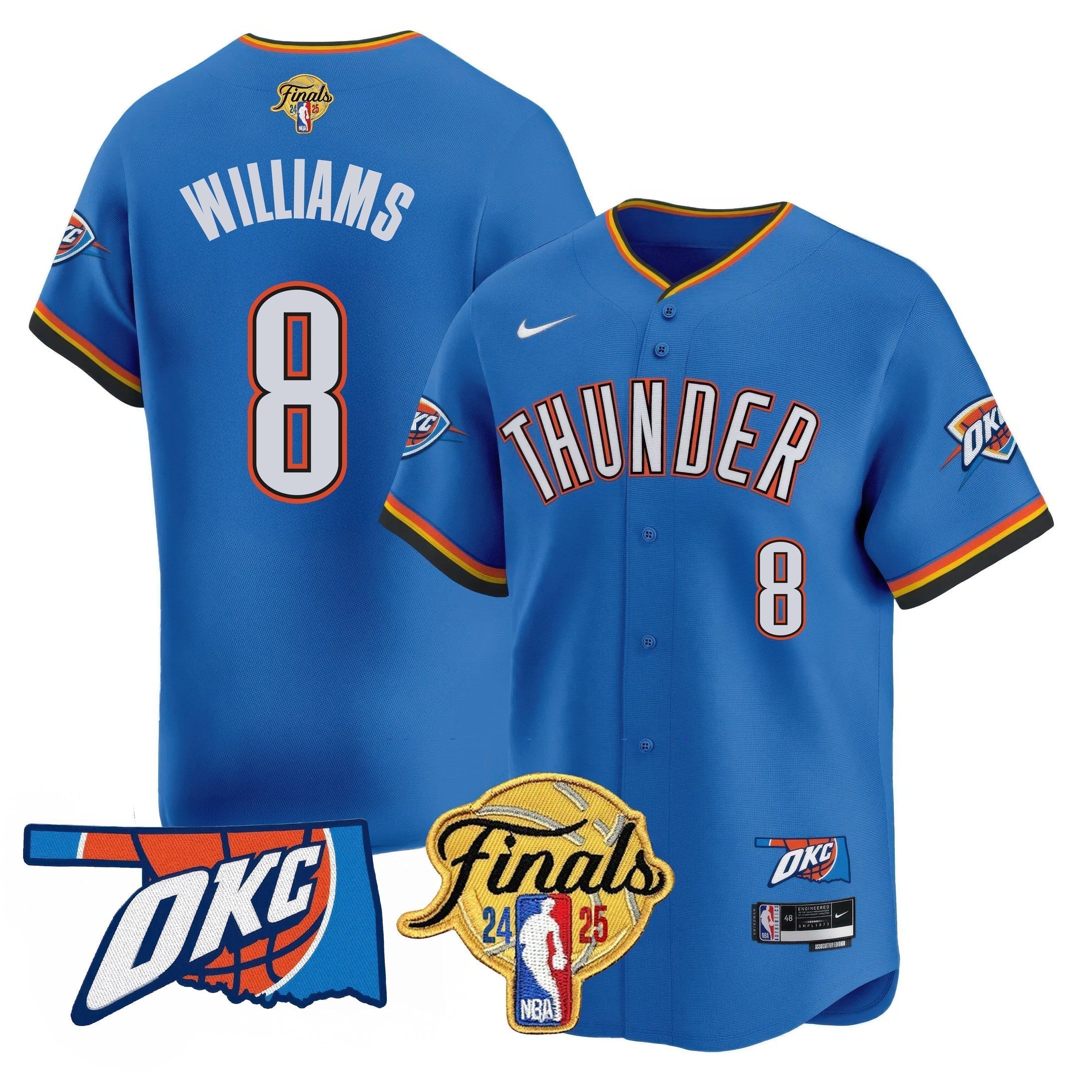 OKC Baseball Jersey - Final Patch - Stitched