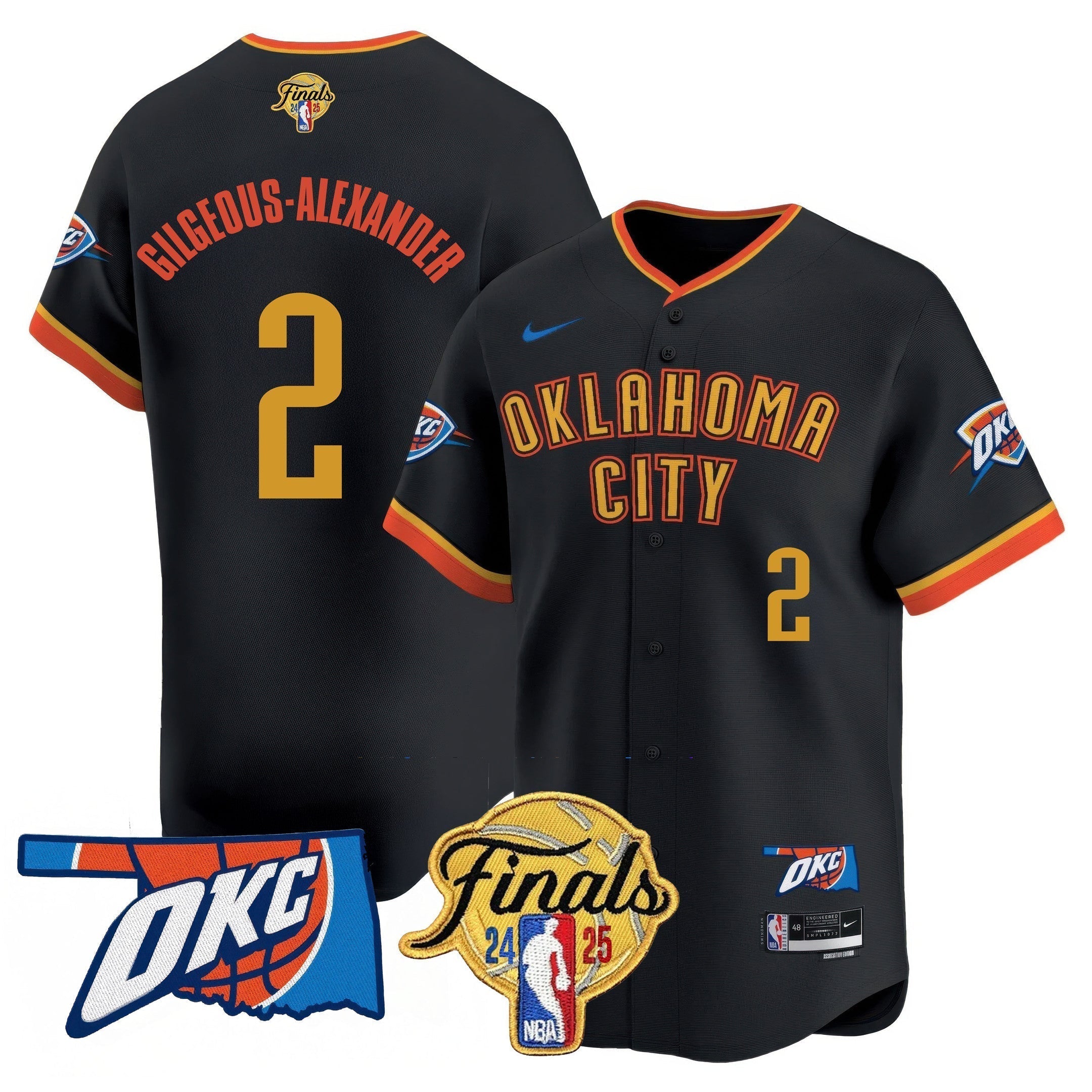 OKC Baseball Jersey - Final Patch - Stitched