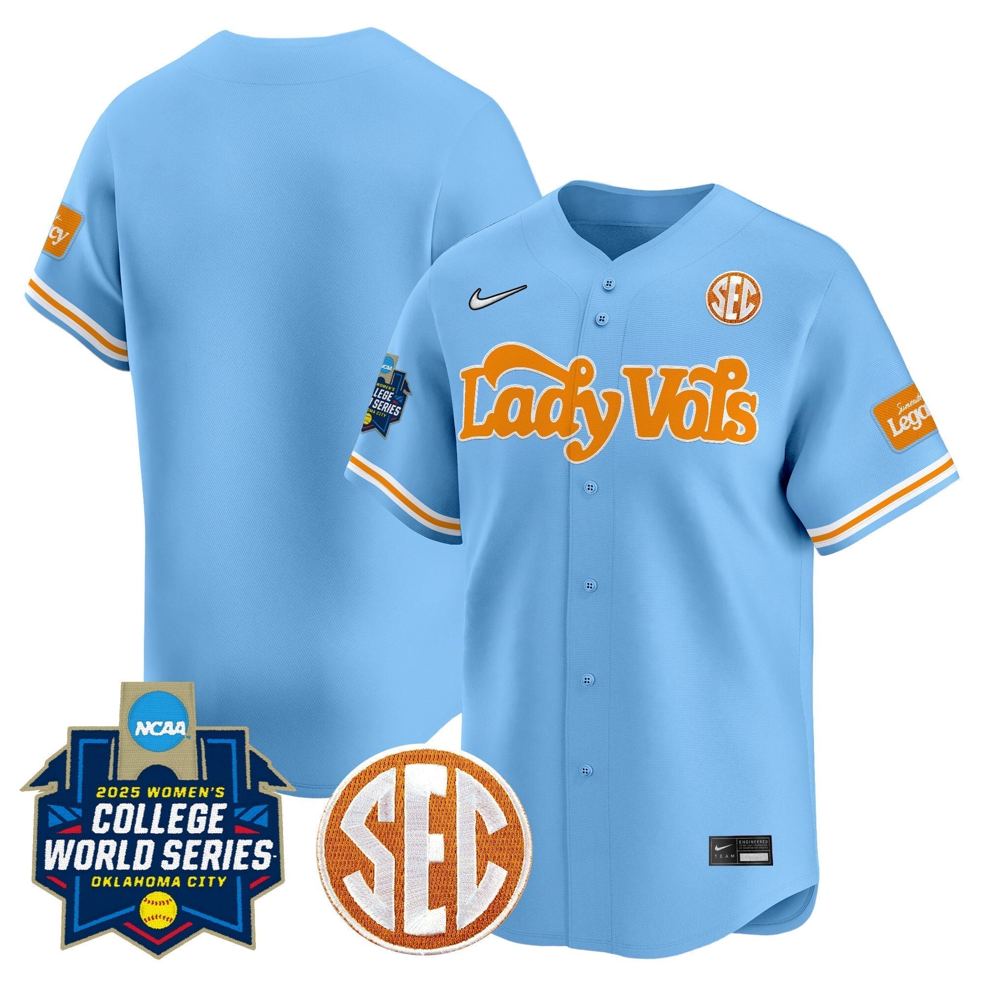 TENN Softball 2025 World Series (WCWS) Vapor Premier Limited Jersey - Stitched