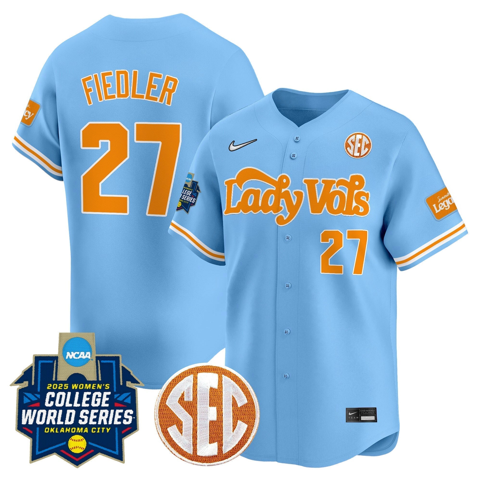 TENN Softball 2025 World Series (WCWS) Vapor Premier Limited Jersey - Stitched