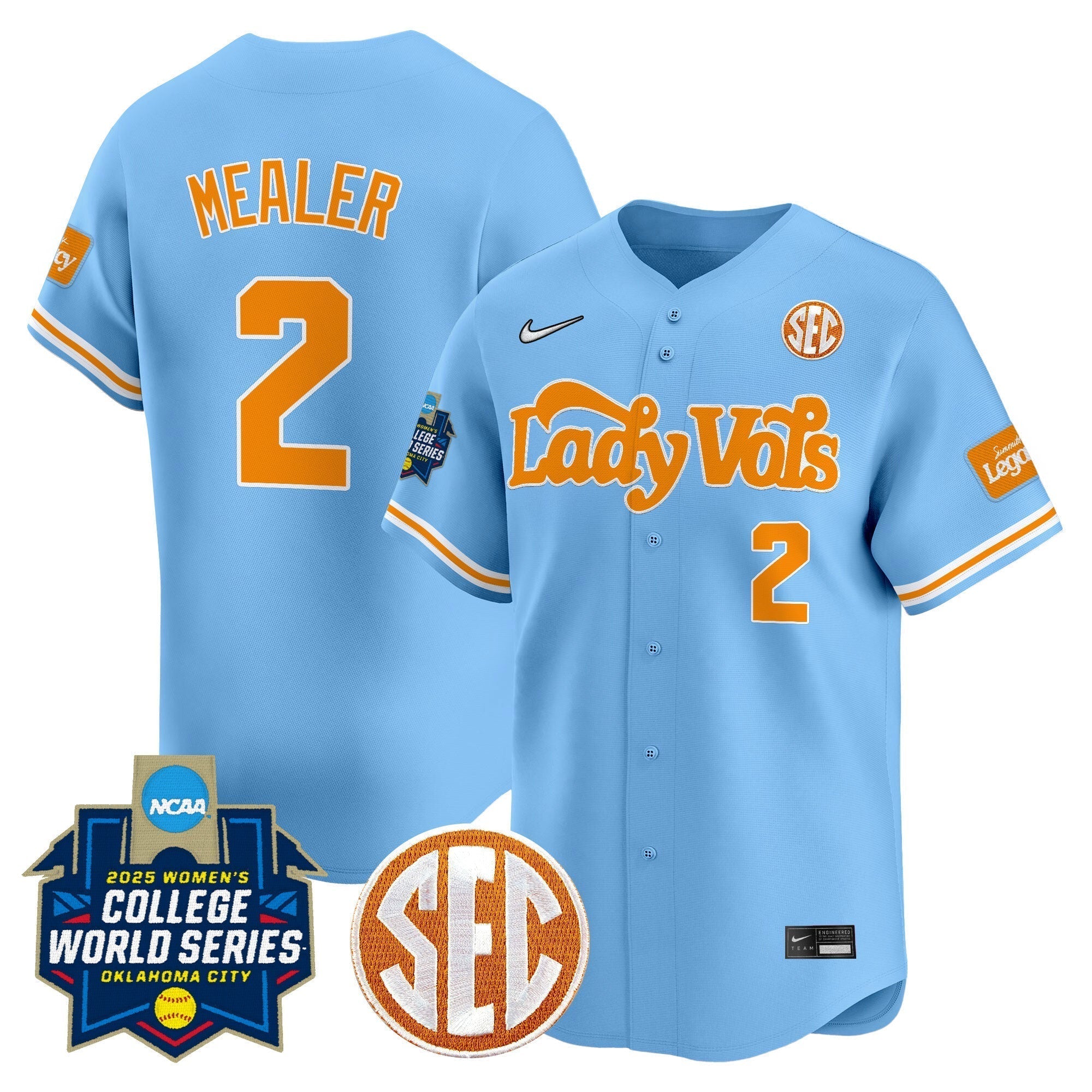TENN Softball 2025 World Series (WCWS) Vapor Premier Limited Jersey - Stitched