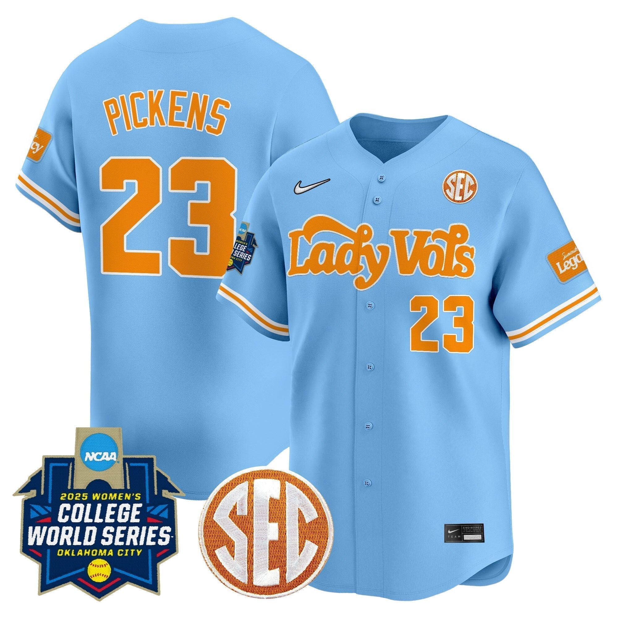 TENN Softball 2025 World Series (WCWS) Vapor Premier Limited Jersey - Stitched