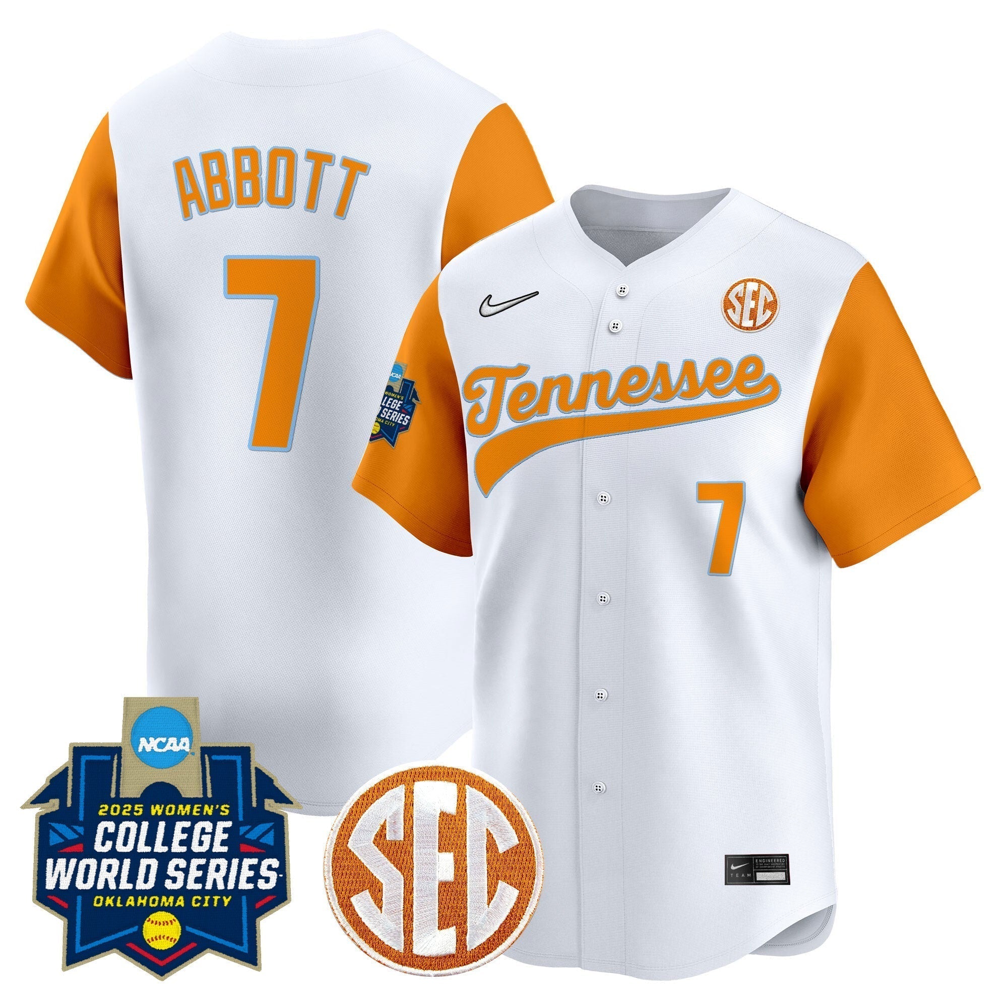 TENN Softball 2025 World Series (WCWS) Vapor Premier Limited Jersey - Stitched
