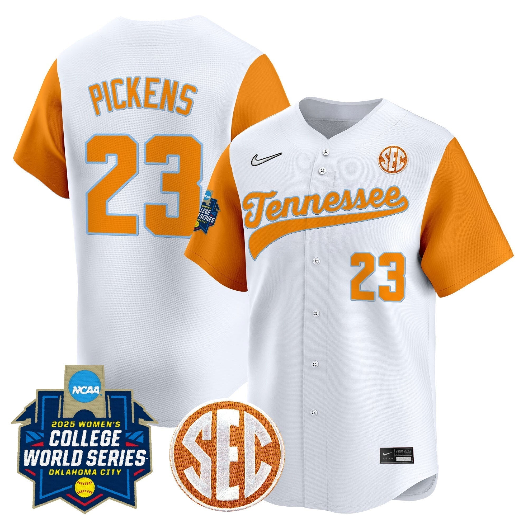 TENN Softball 2025 World Series (WCWS) Vapor Premier Limited Jersey - Stitched