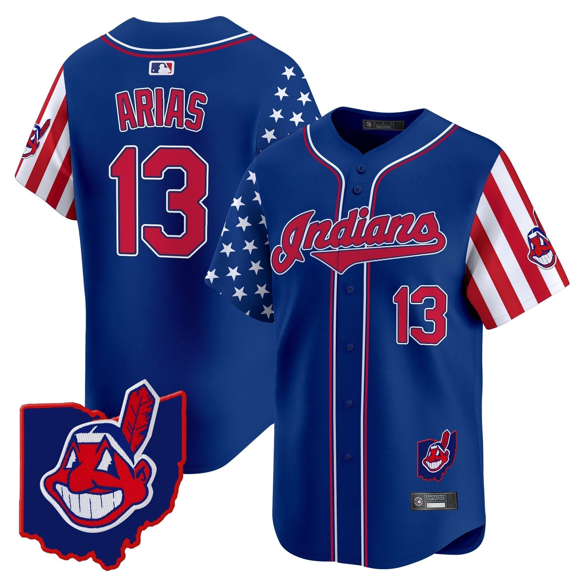 Cleveland Indians 2025 Independence Day Vapor Premier Limited Jersey - Stitched