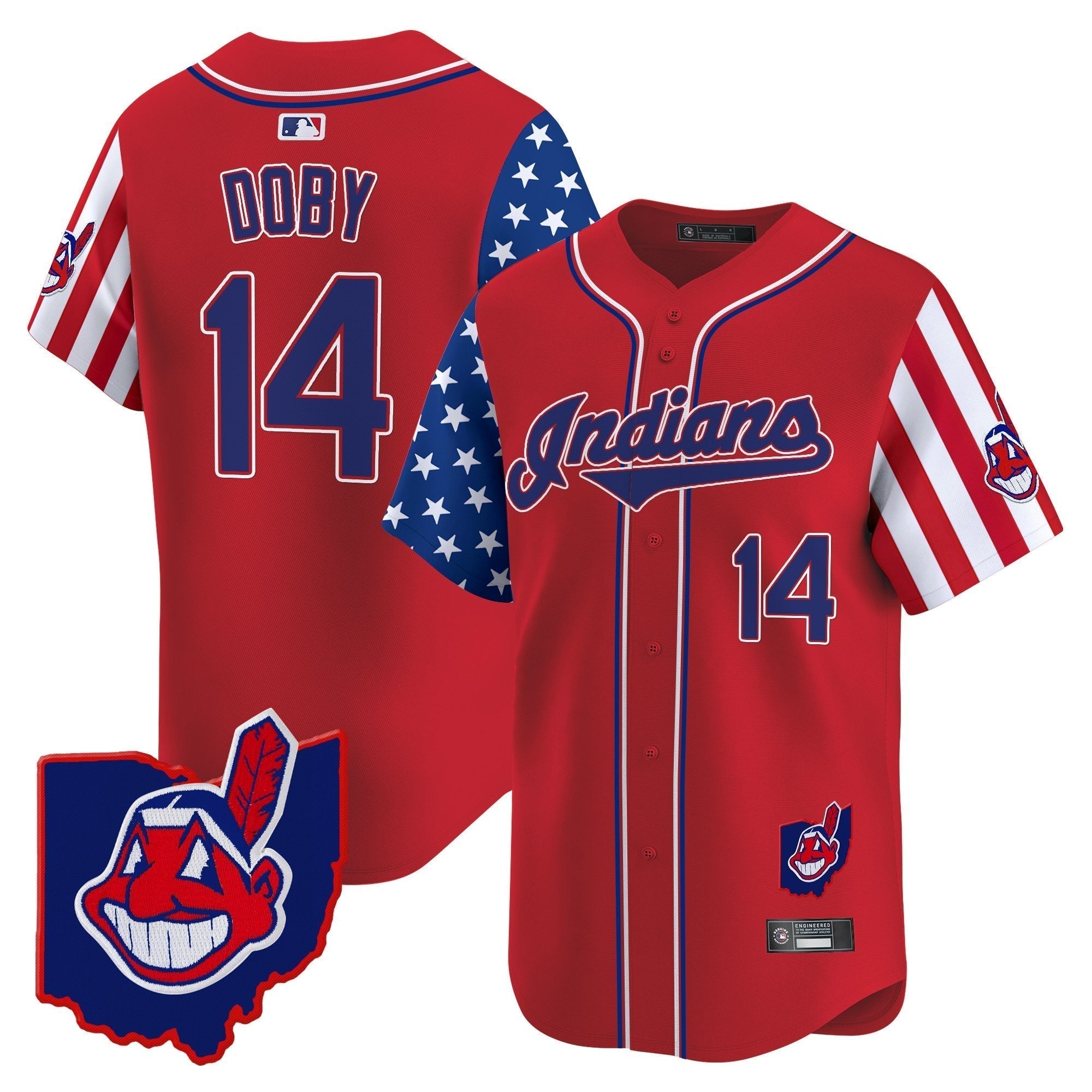 Cleveland Indians 2025 Independence Day Vapor Premier Limited Jersey - Stitched