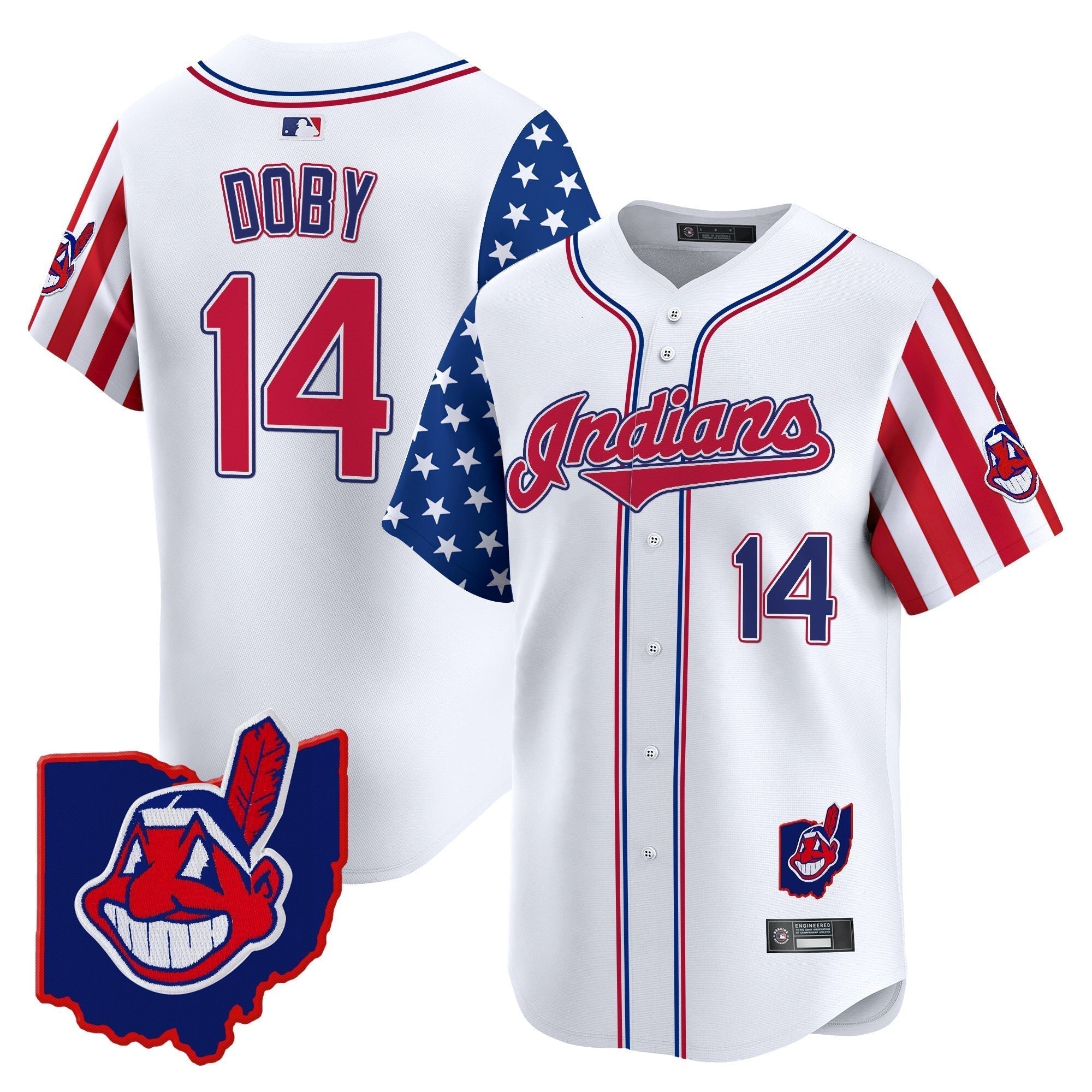 Cleveland Indians 2025 Independence Day Vapor Premier Limited Jersey - Stitched