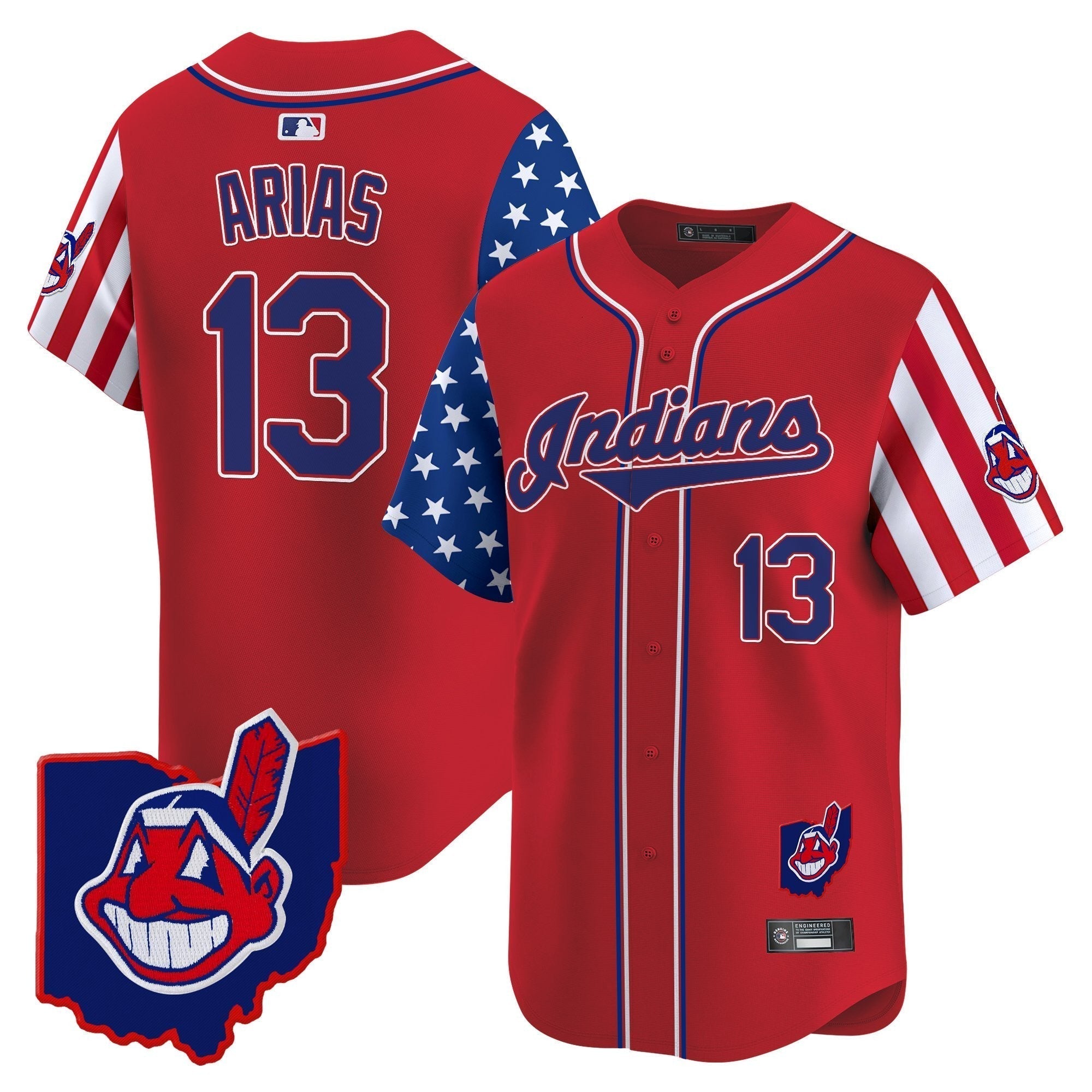 Cleveland Indians 2025 Independence Day Vapor Premier Limited Jersey - Stitched