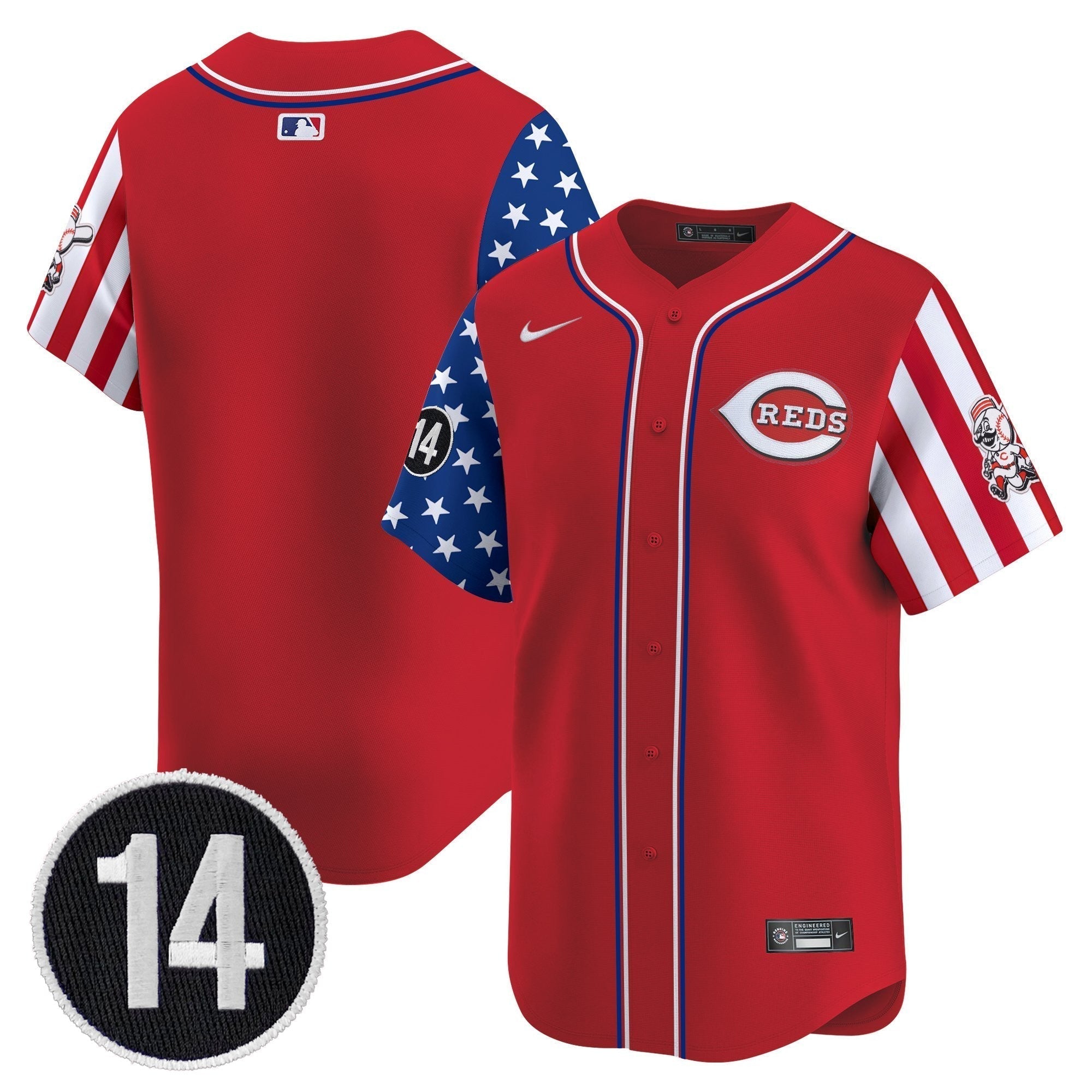 CIN 2025 Independence Day Vapor Premier Limited Jersey - Pete Rose Patch - Stitched