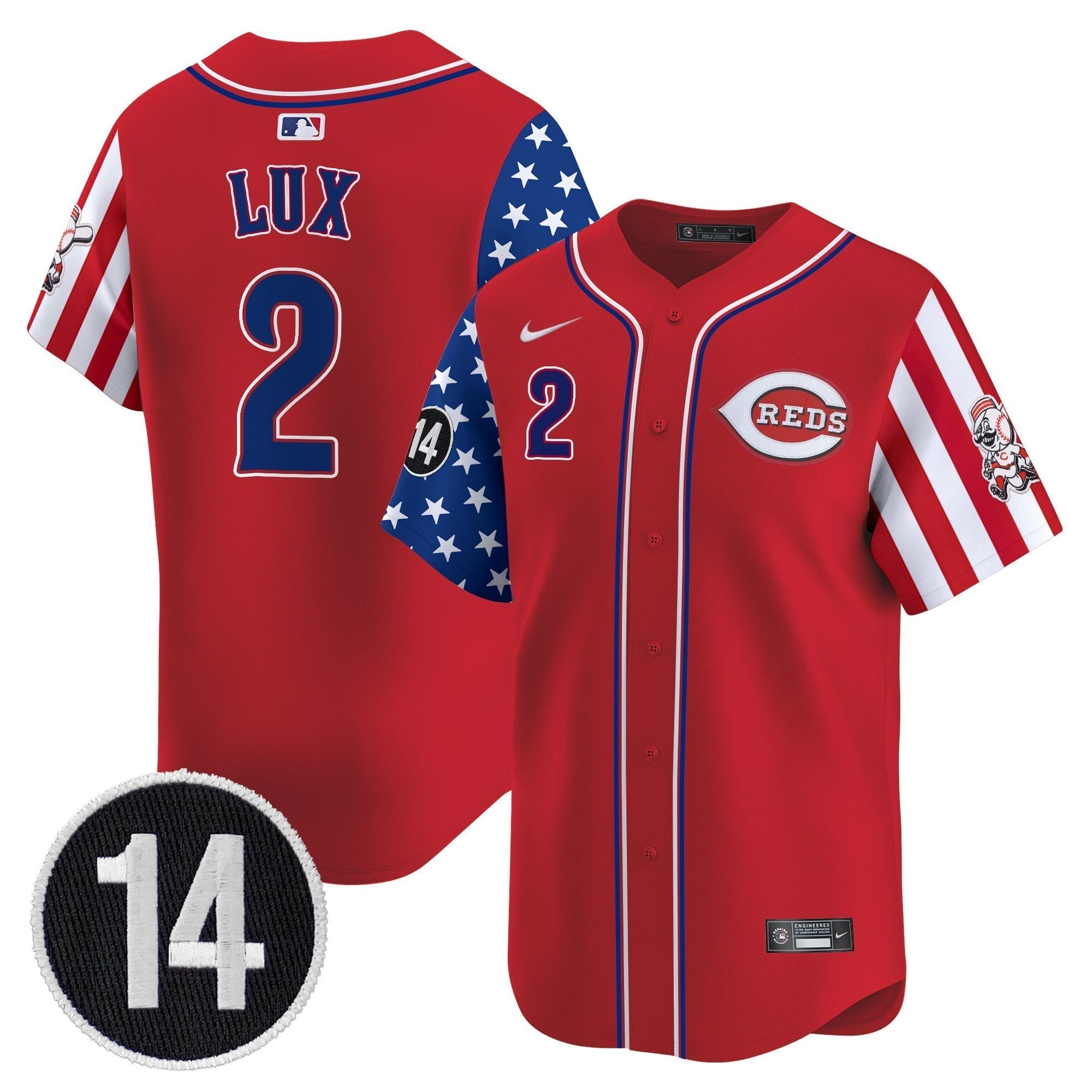 CIN 2025 Independence Day Vapor Premier Limited Jersey - Pete Rose Patch - Stitched
