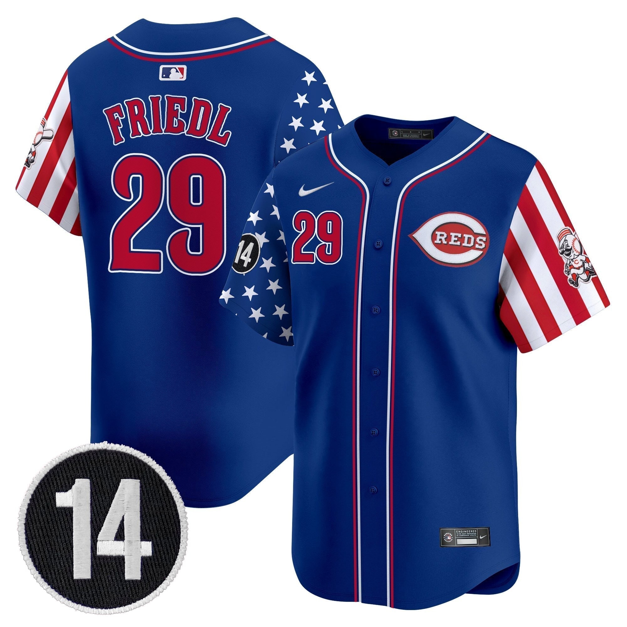 CIN 2025 Independence Day Vapor Premier Limited Jersey - Pete Rose Patch - Stitched