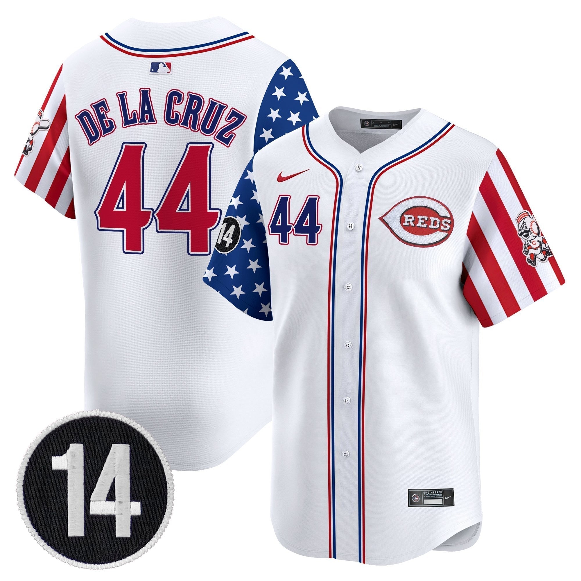 CIN 2025 Independence Day Vapor Premier Limited Jersey - Pete Rose Patch - Stitched
