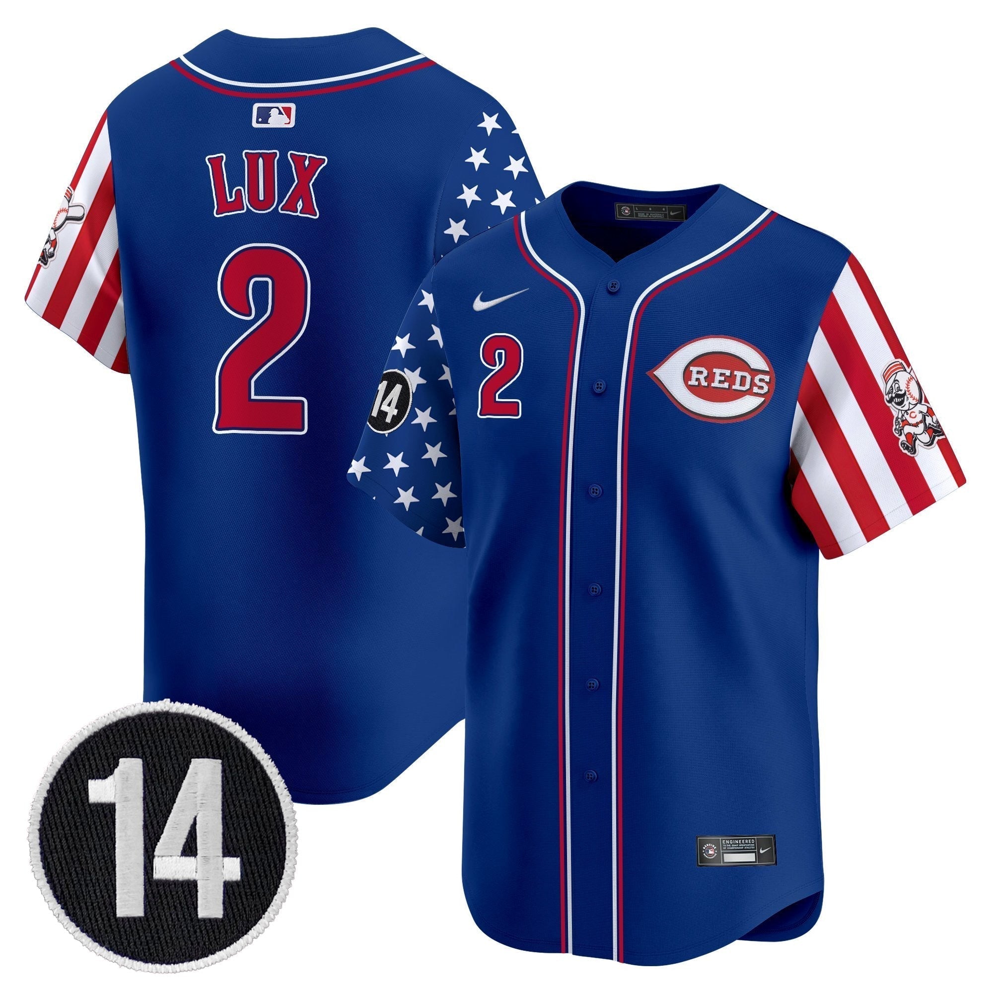 CIN 2025 Independence Day Vapor Premier Limited Jersey - Pete Rose Patch - Stitched