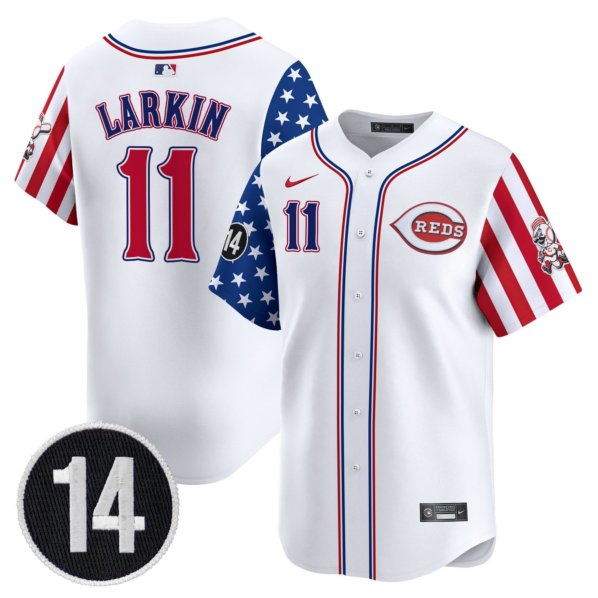CIN 2025 Independence Day Vapor Premier Limited Jersey - Pete Rose Patch - Stitched