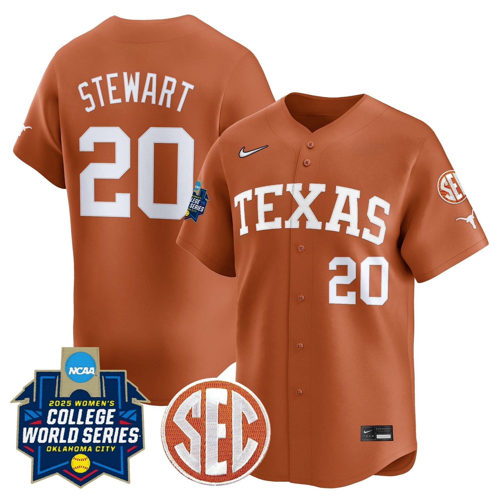 TEX Softball 2025 World Series (WCWS) Vapor Premier Limited Jersey - Stitched