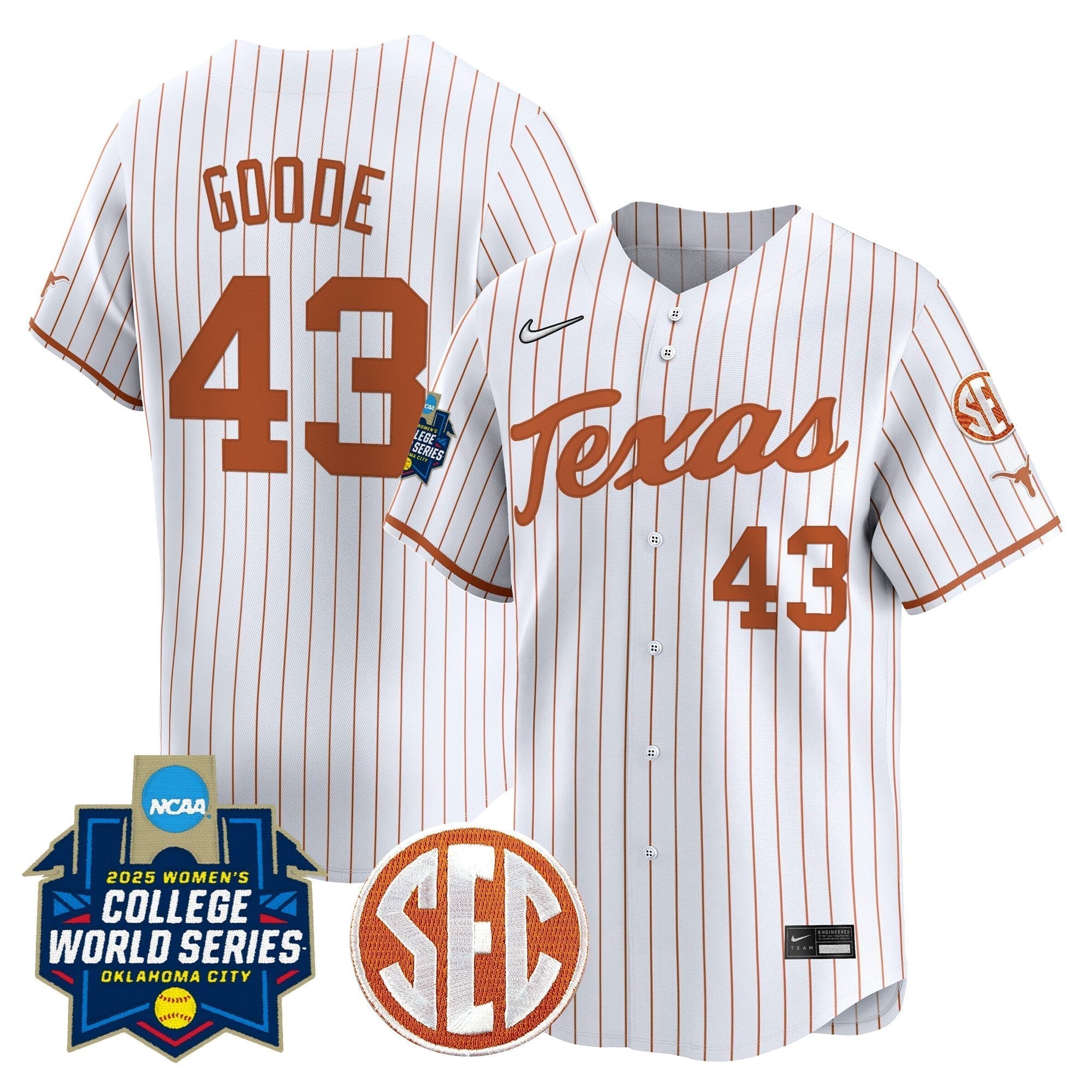 TEX Softball 2025 World Series (WCWS) Vapor Premier Limited Jersey - Stitched