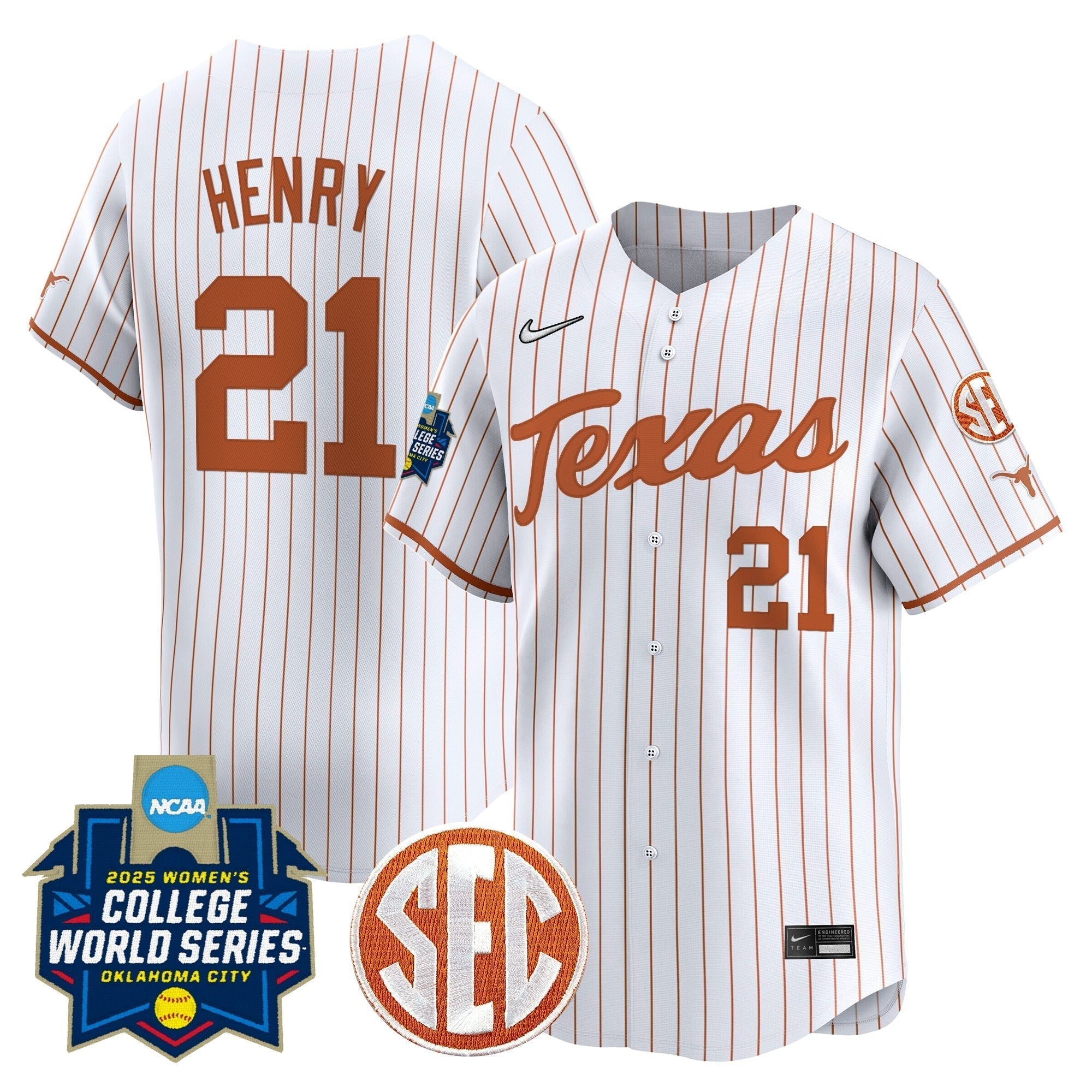 TEX Softball 2025 World Series (WCWS) Vapor Premier Limited Jersey - Stitched