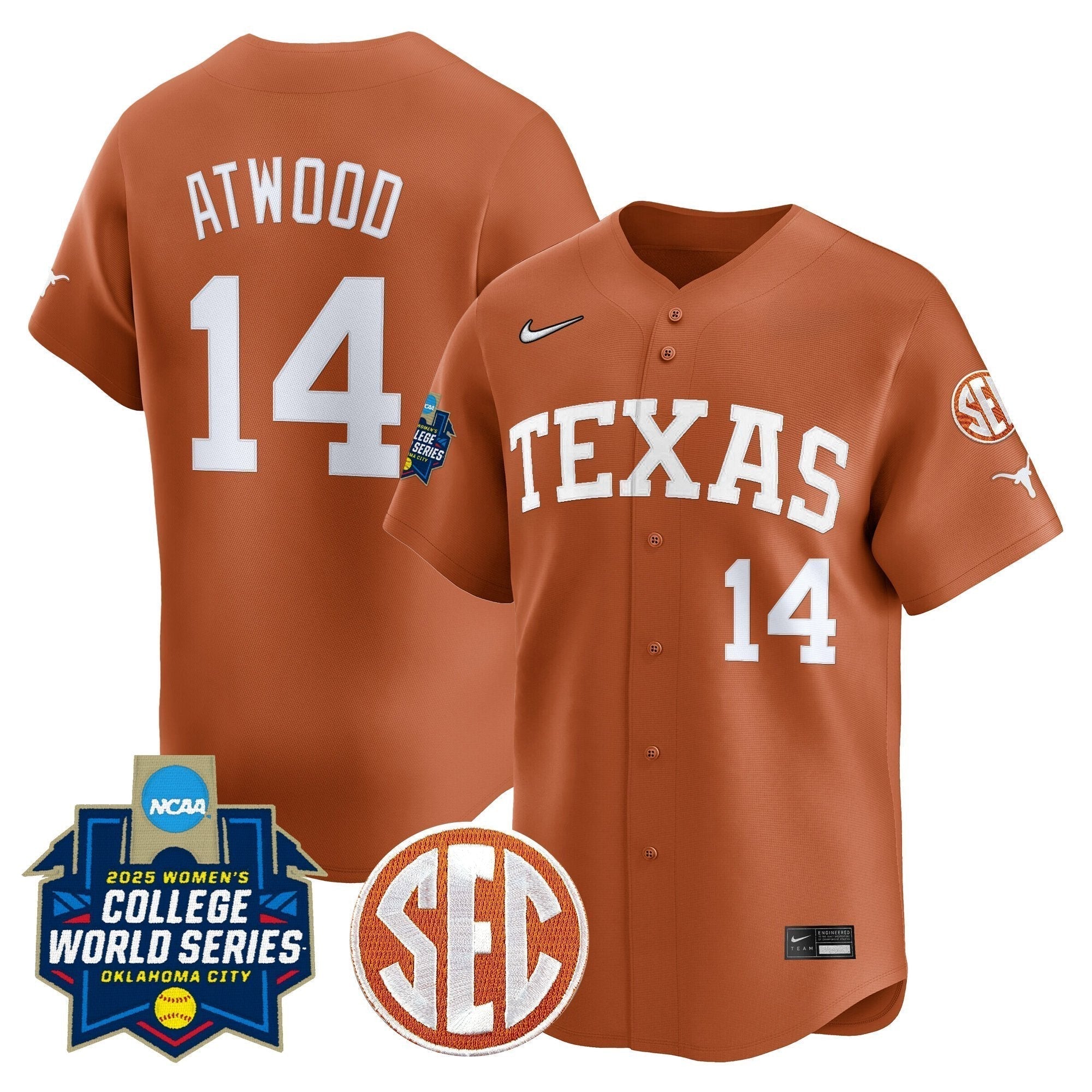 TEX Softball 2025 World Series (WCWS) Vapor Premier Limited Jersey - Stitched