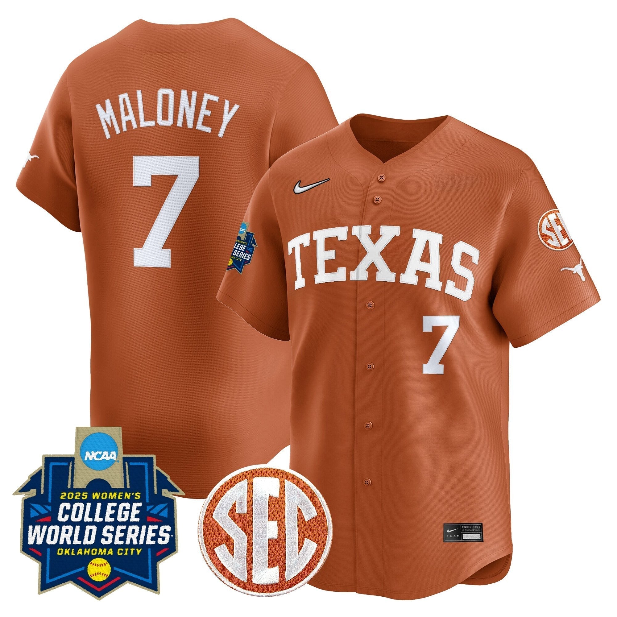 TEX Softball 2025 World Series (WCWS) Vapor Premier Limited Jersey - Stitched