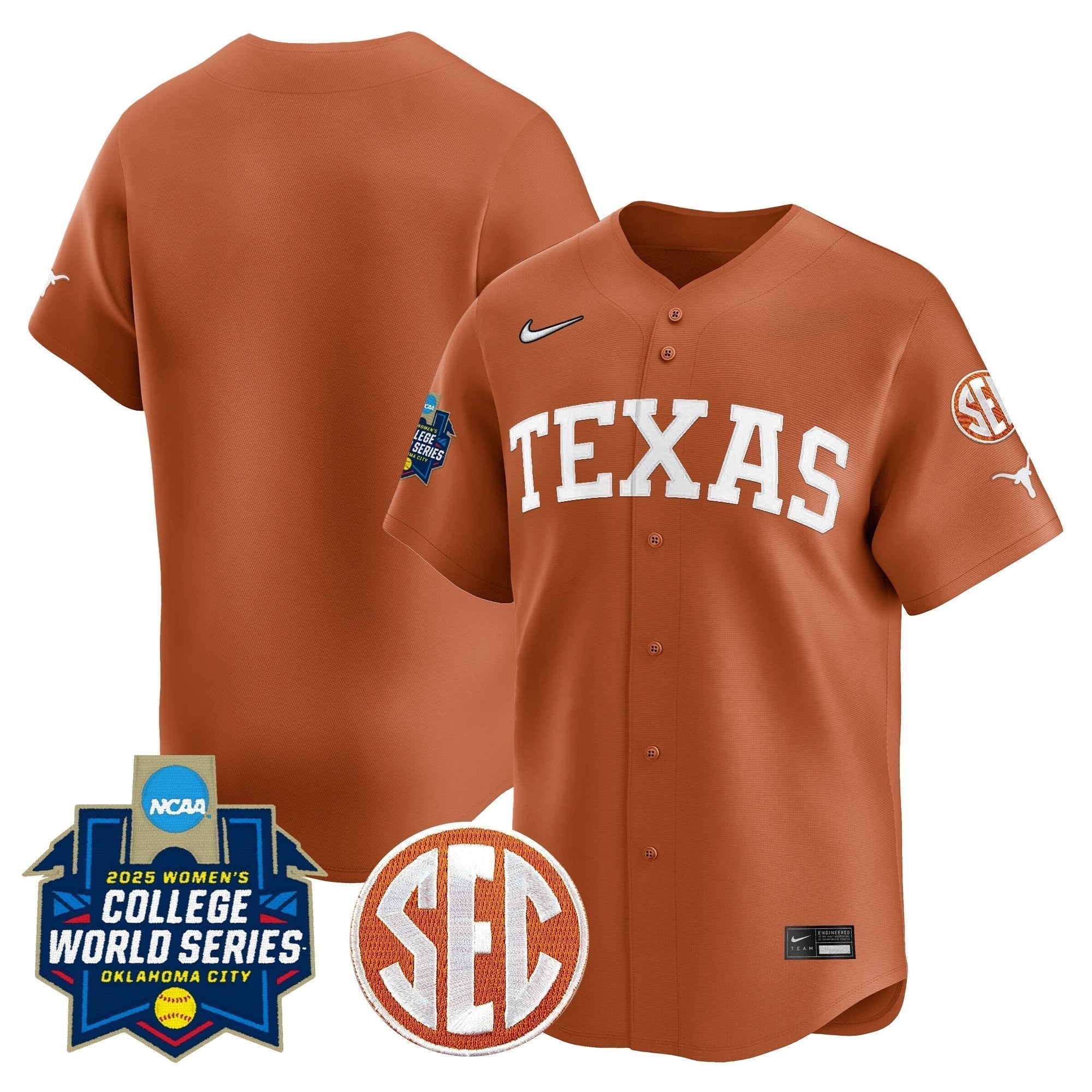 TEX Softball 2025 World Series (WCWS) Vapor Premier Limited Jersey - Stitched