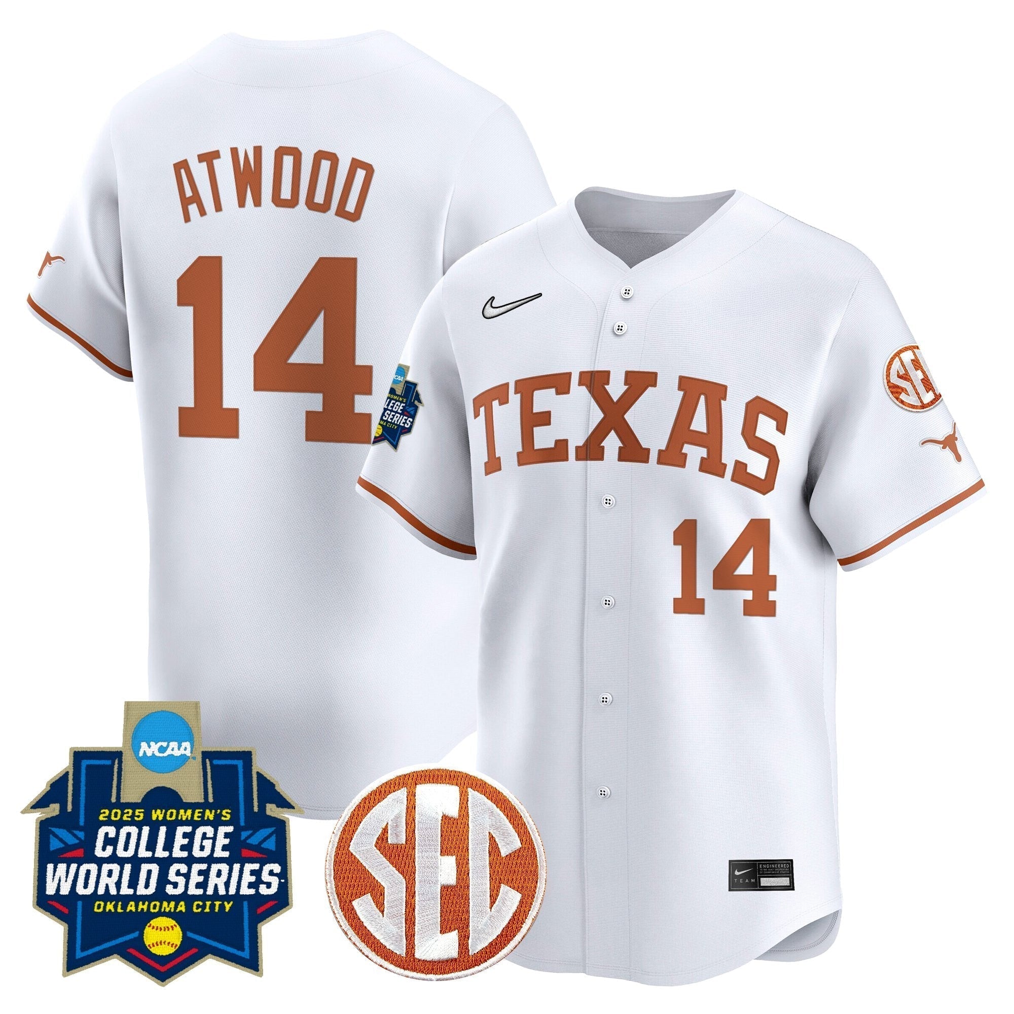 TEX Softball 2025 World Series (WCWS) Vapor Premier Limited Jersey - Stitched