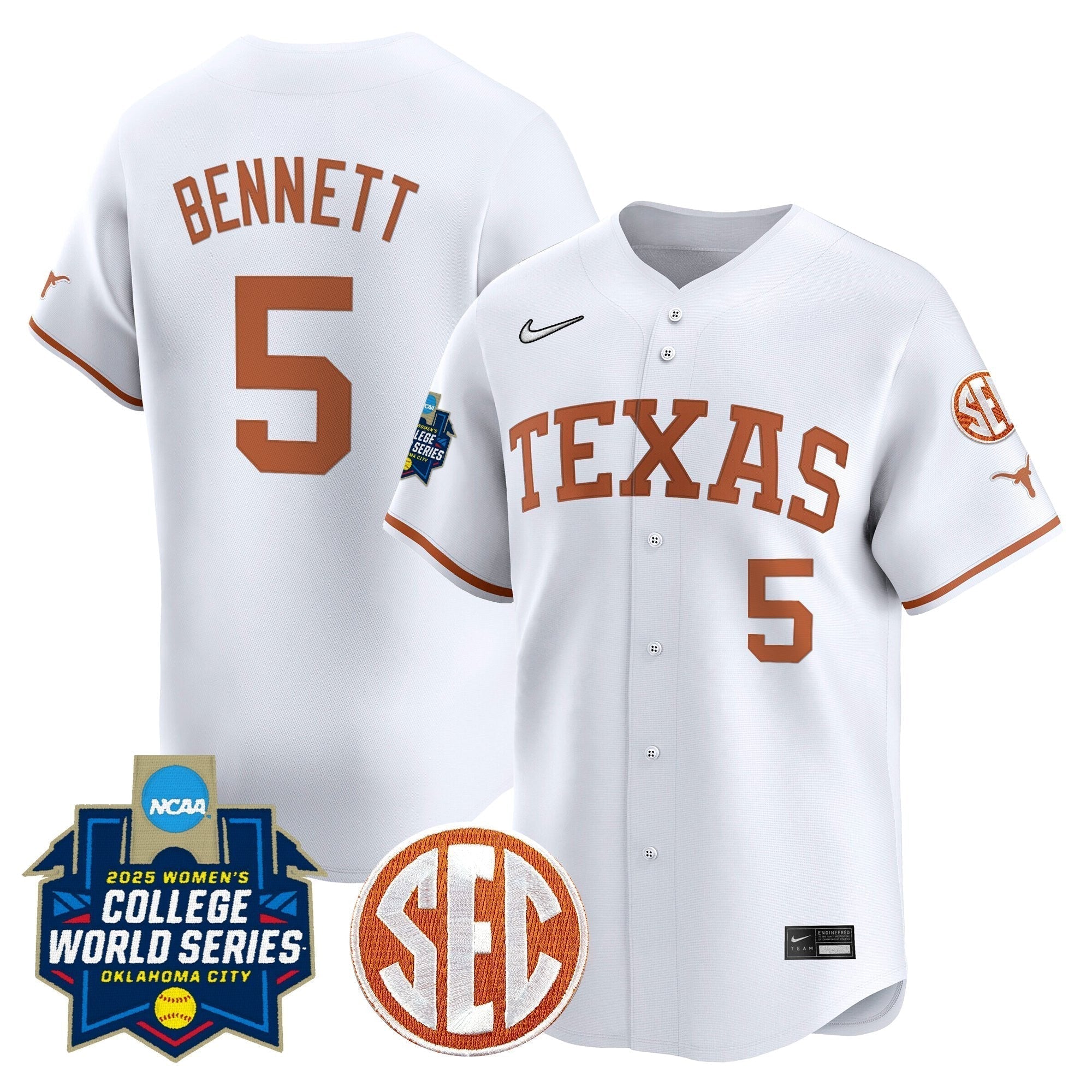 TEX Softball 2025 World Series (WCWS) Vapor Premier Limited Jersey - Stitched