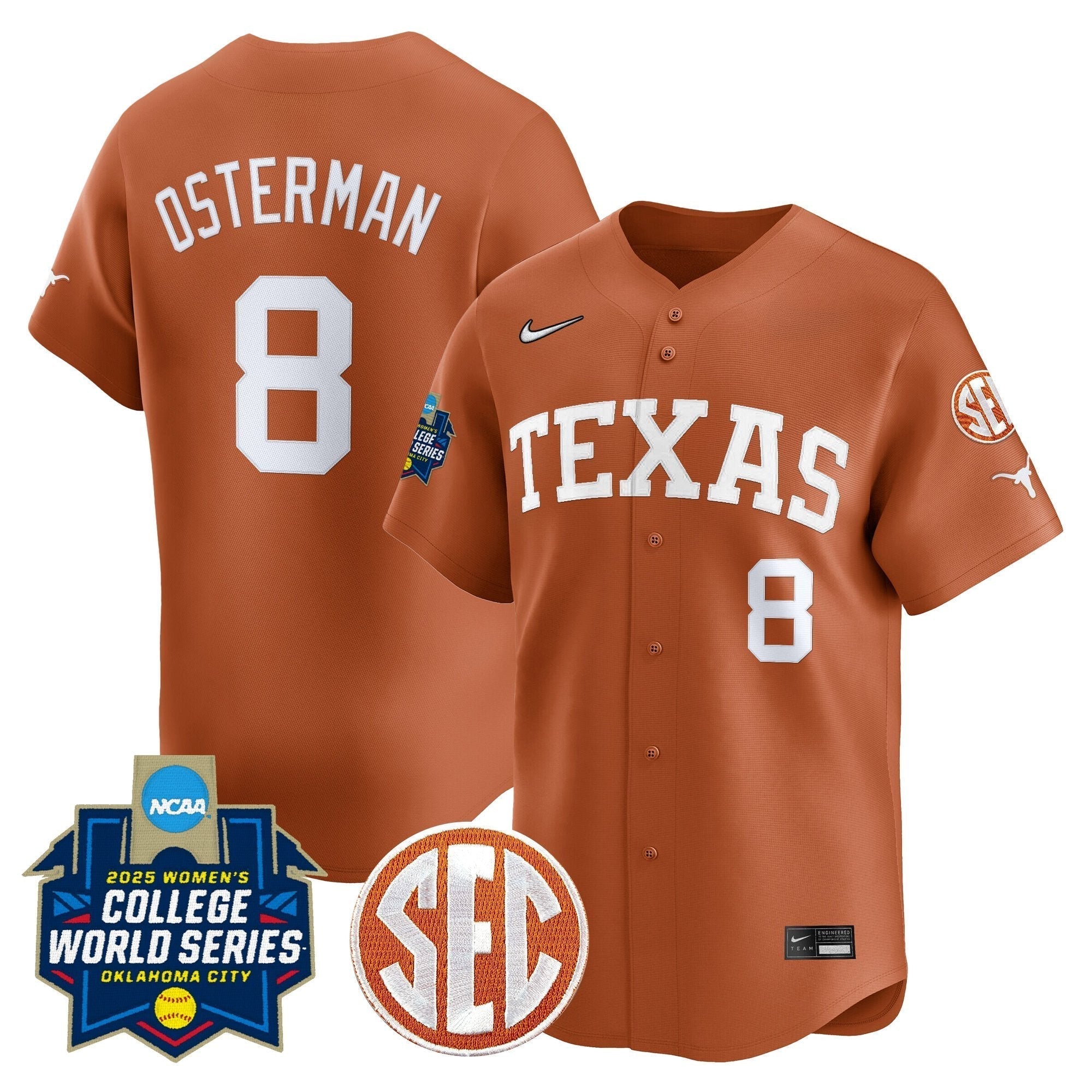 TEX Softball 2025 World Series (WCWS) Vapor Premier Limited Jersey - Stitched