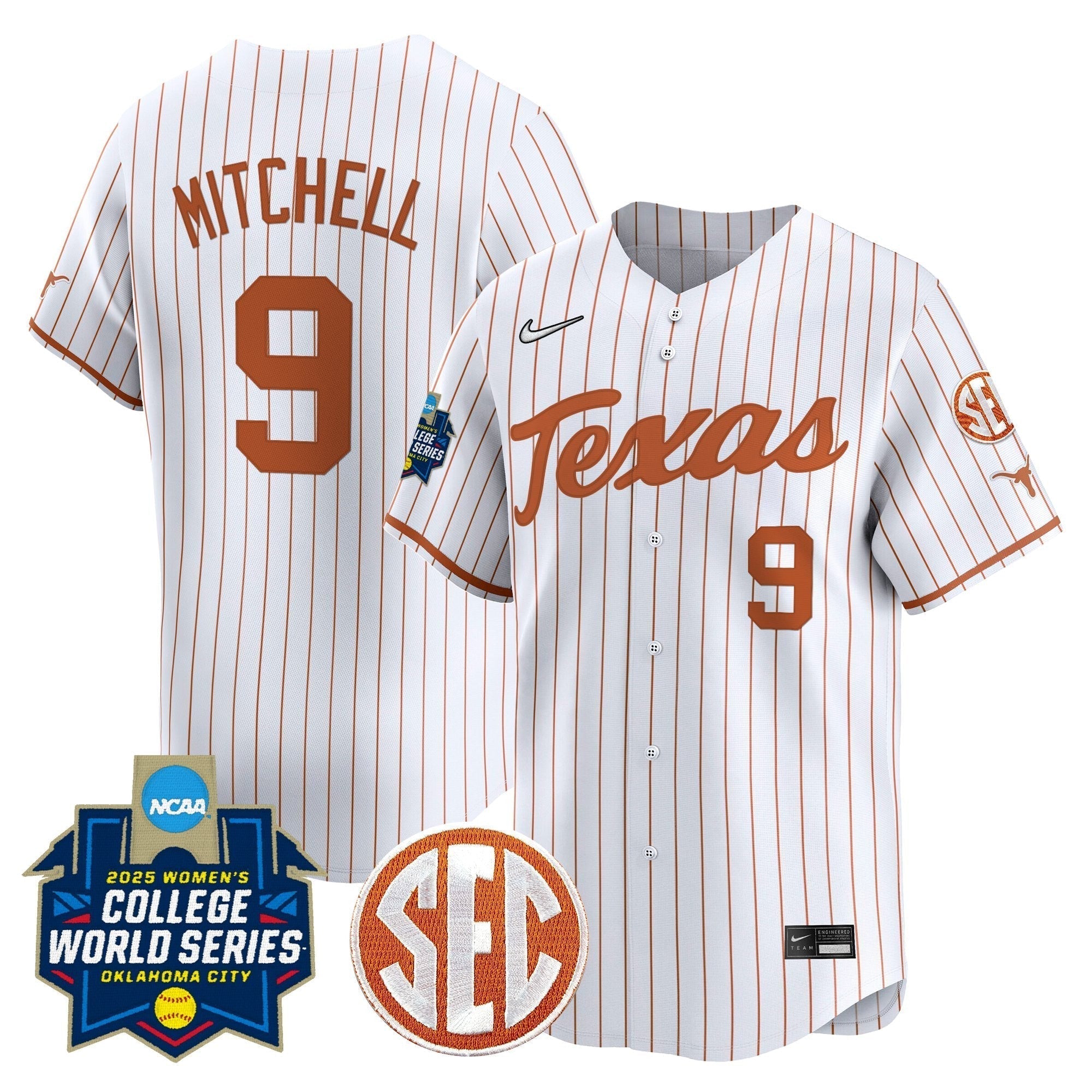 TEX Softball 2025 World Series (WCWS) Vapor Premier Limited Jersey - Stitched