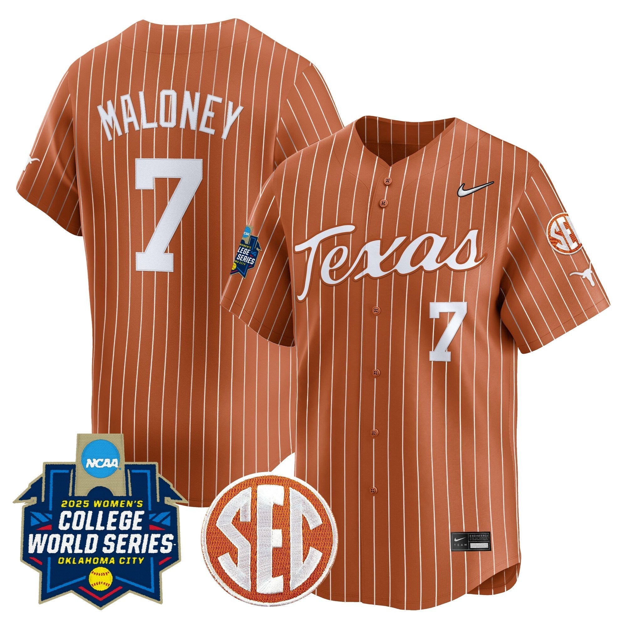 TEX Softball 2025 World Series (WCWS) Vapor Premier Limited Jersey - Stitched