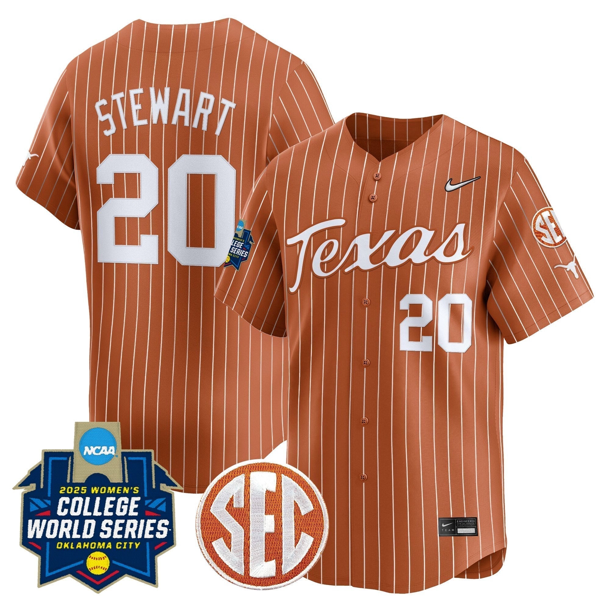 TEX Softball 2025 World Series (WCWS) Vapor Premier Limited Jersey - Stitched