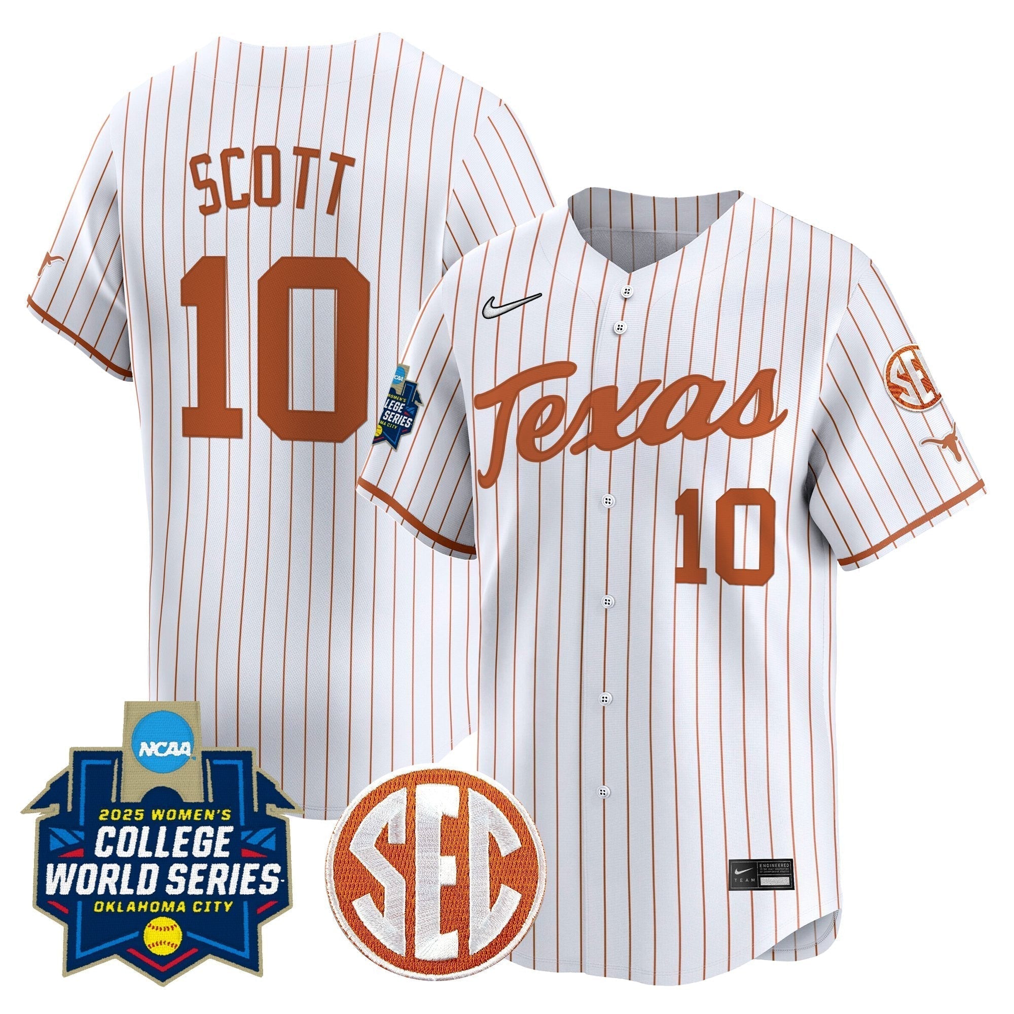 TEX Softball 2025 World Series (WCWS) Vapor Premier Limited Jersey - Stitched
