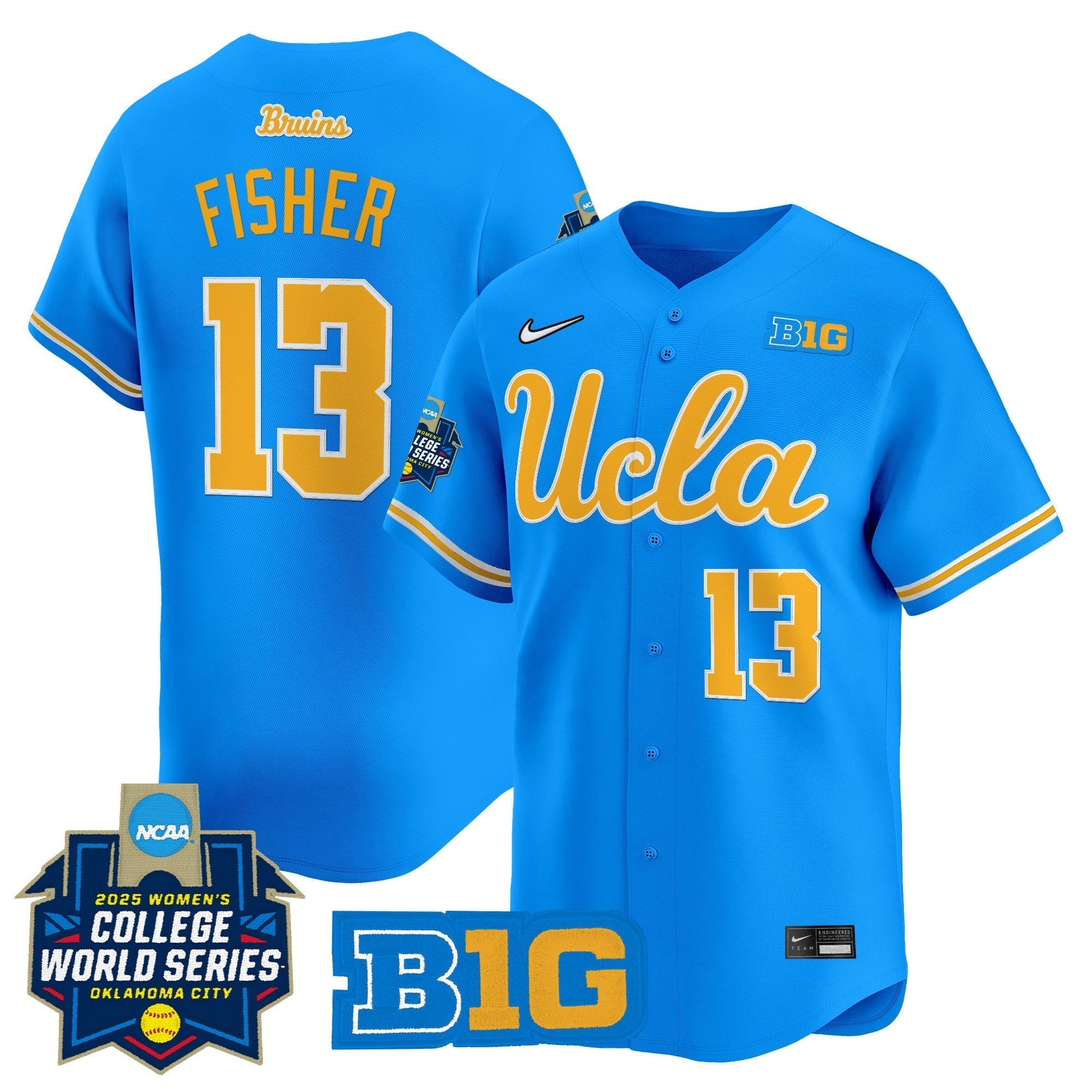 UCLA Softball 2025 World Series (WCWS) Vapor Premier Limited Jersey - Stitched