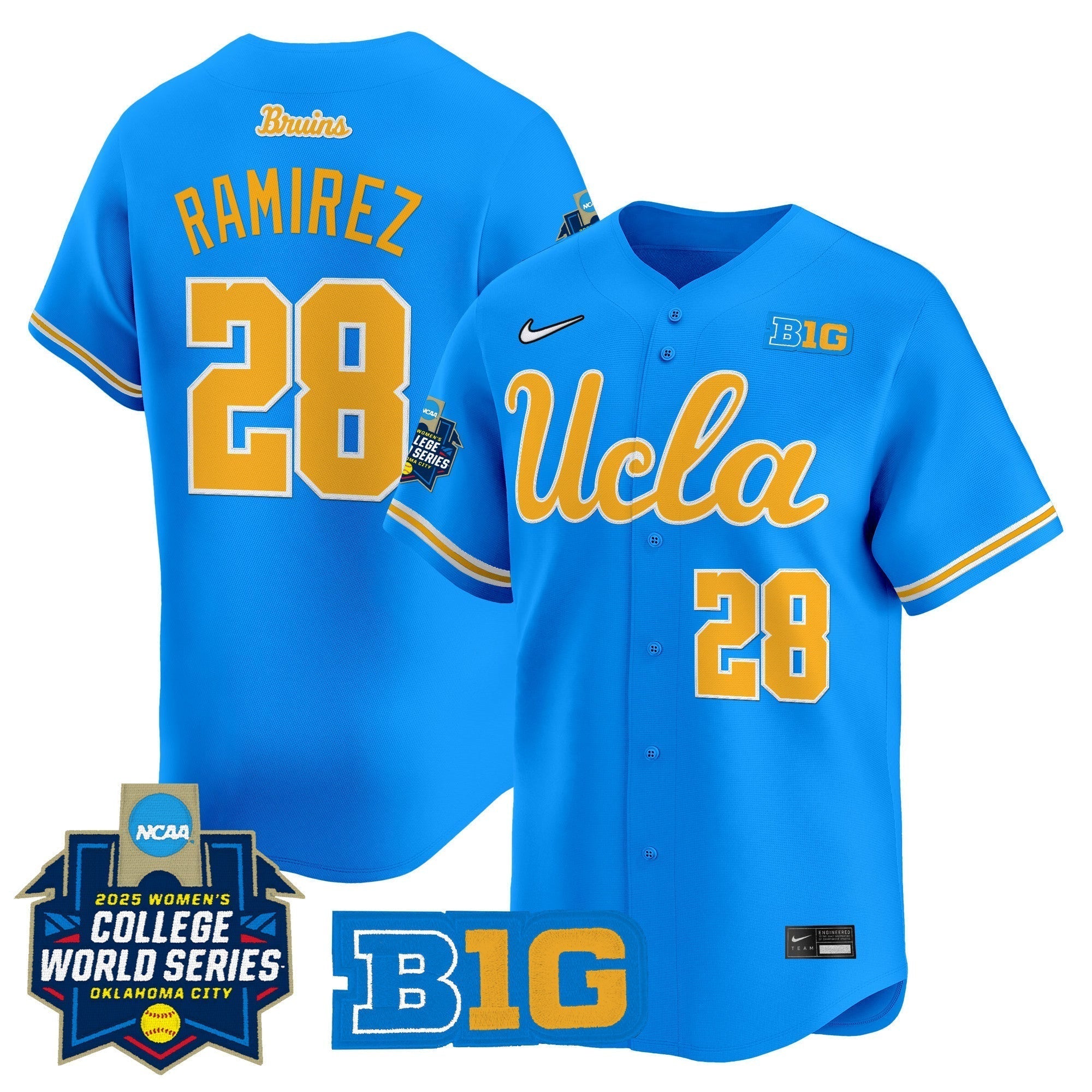 UCLA Softball 2025 World Series (WCWS) Vapor Premier Limited Jersey - Stitched