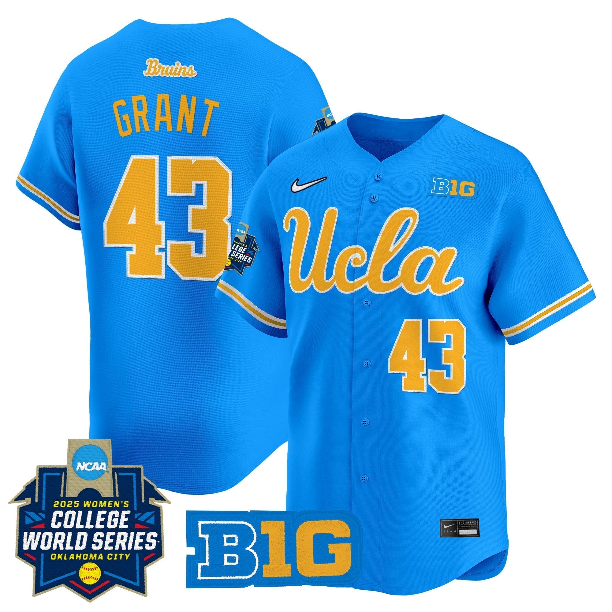 UCLA Softball 2025 World Series (WCWS) Vapor Premier Limited Jersey - Stitched