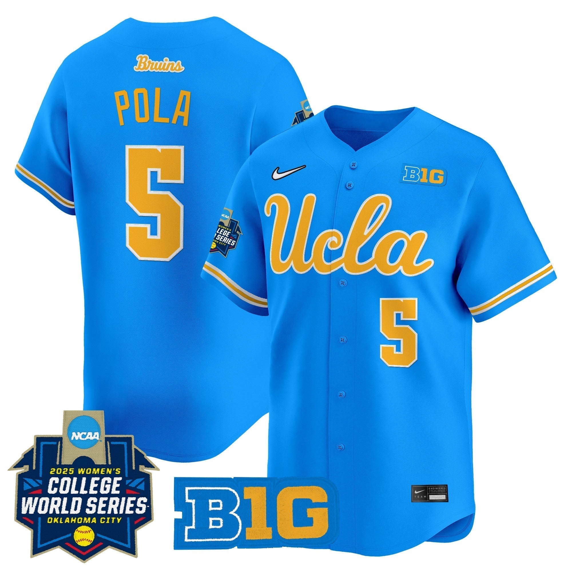 UCLA Softball 2025 World Series (WCWS) Vapor Premier Limited Jersey - Stitched