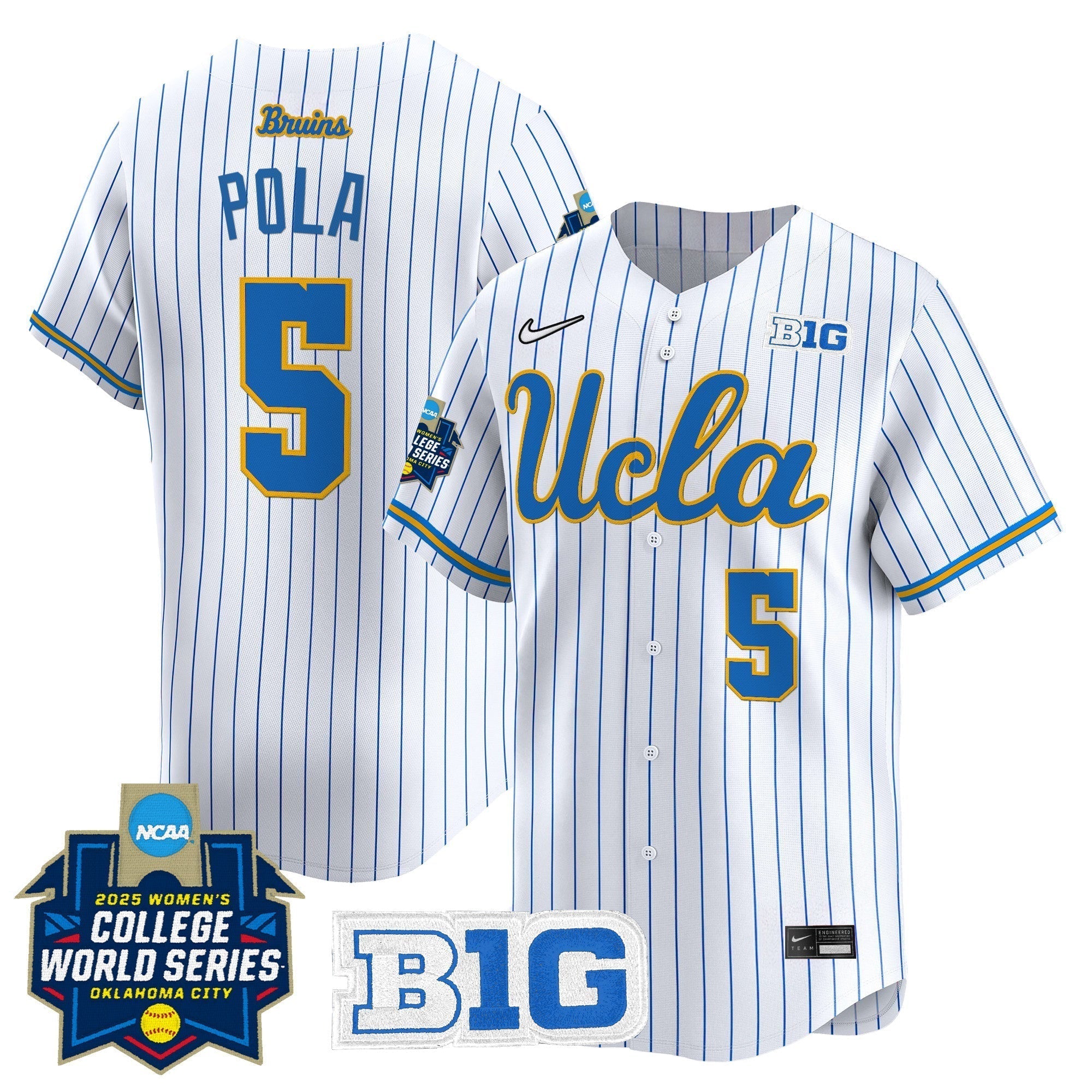 UCLA Softball 2025 World Series (WCWS) Vapor Premier Limited Jersey - Stitched