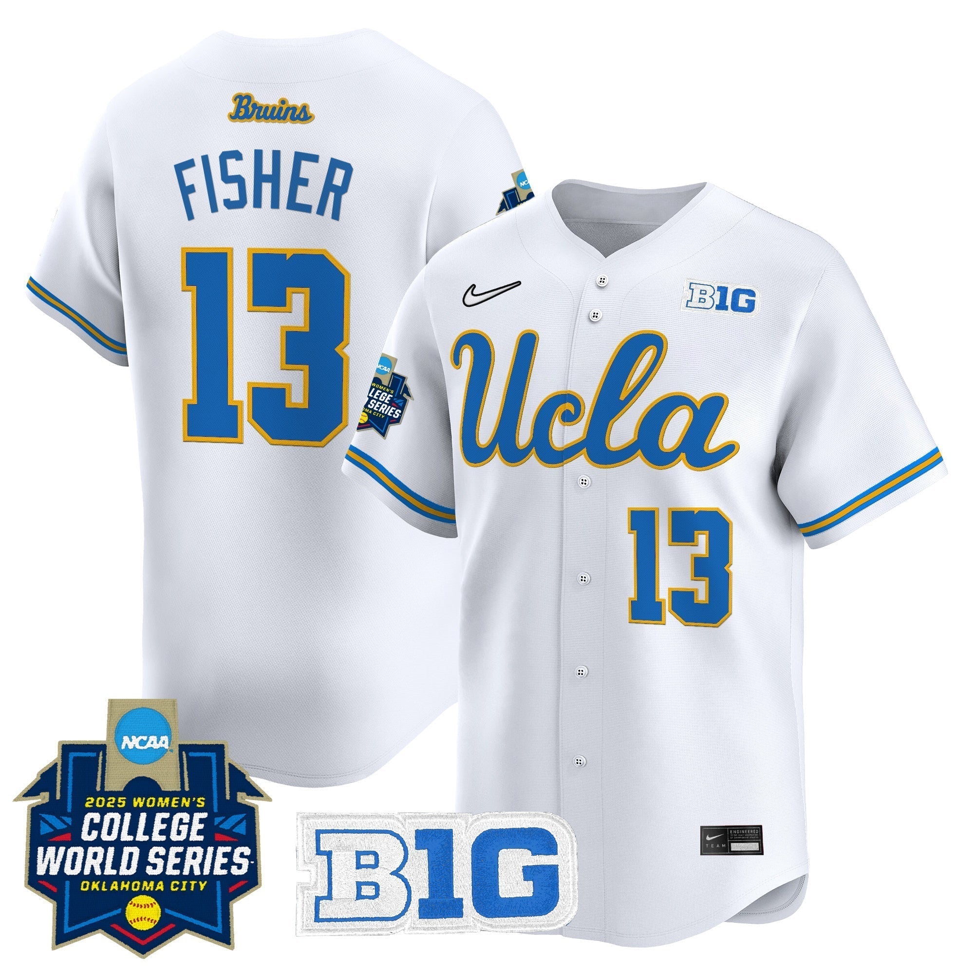 UCLA Softball 2025 World Series (WCWS) Vapor Premier Limited Jersey - Stitched
