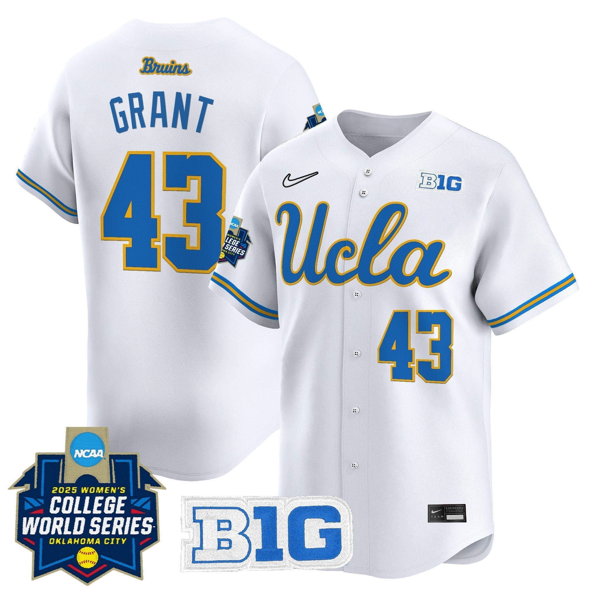 UCLA Softball 2025 World Series (WCWS) Vapor Premier Limited Jersey - Stitched
