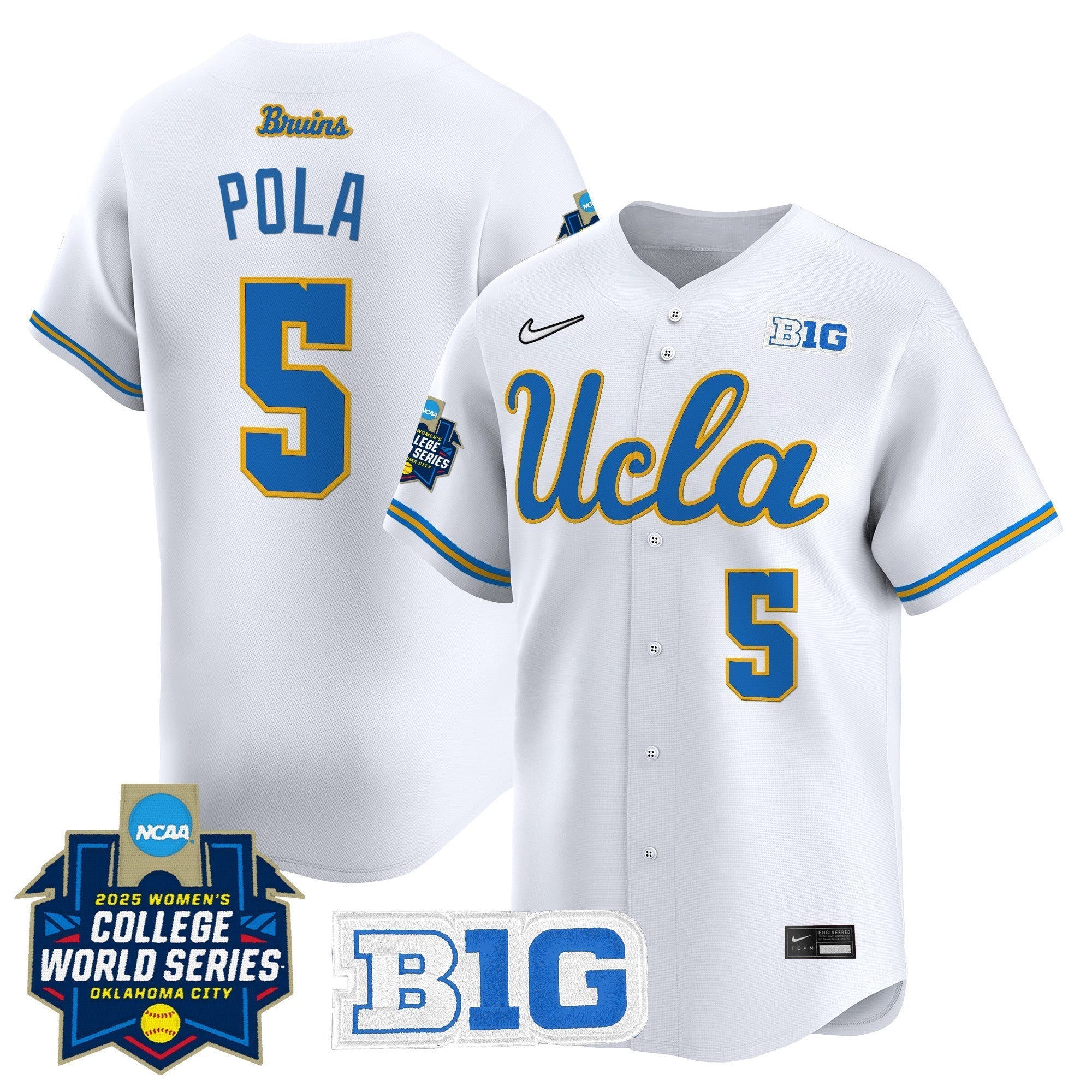 UCLA Softball 2025 World Series (WCWS) Vapor Premier Limited Jersey - Stitched