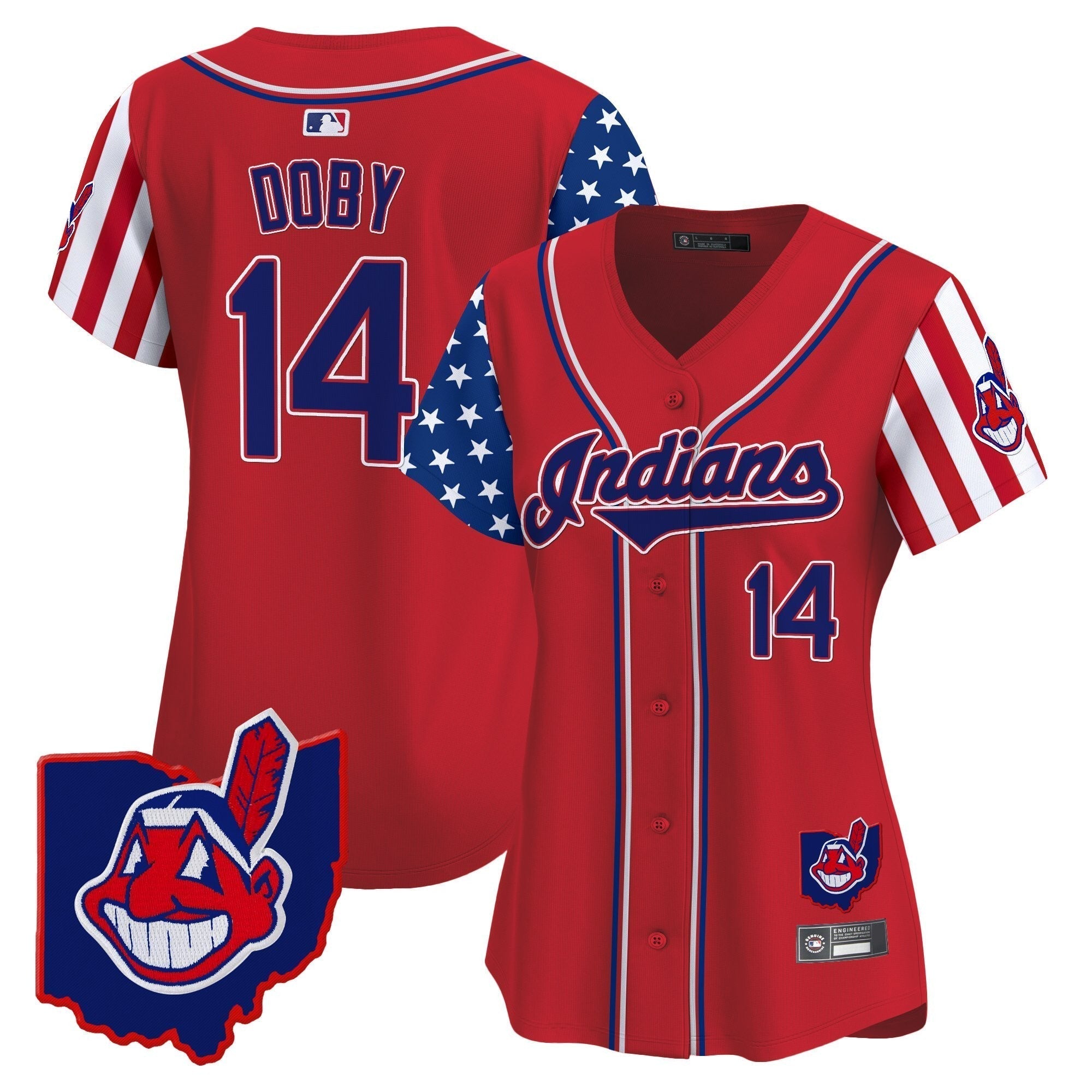 Women's Cleveland Indians 2025 Independence Day Vapor Premier Limited Jersey - Stitched