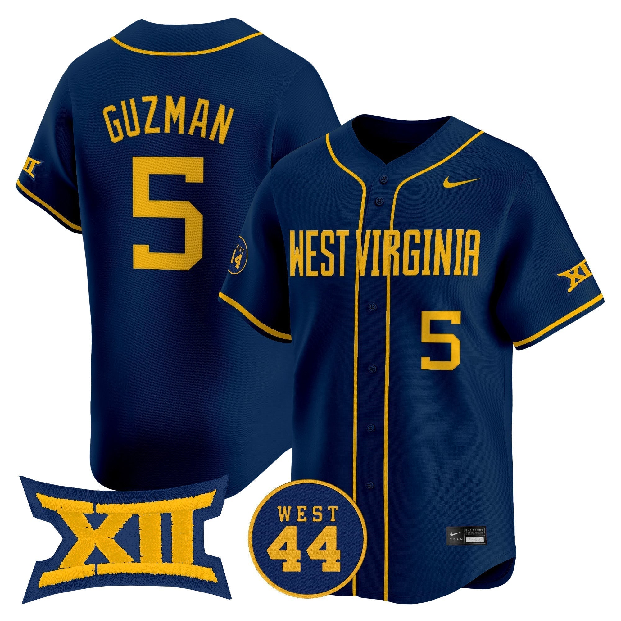 WVU 2025 Vapor Premier Limited Jersey - Stitched