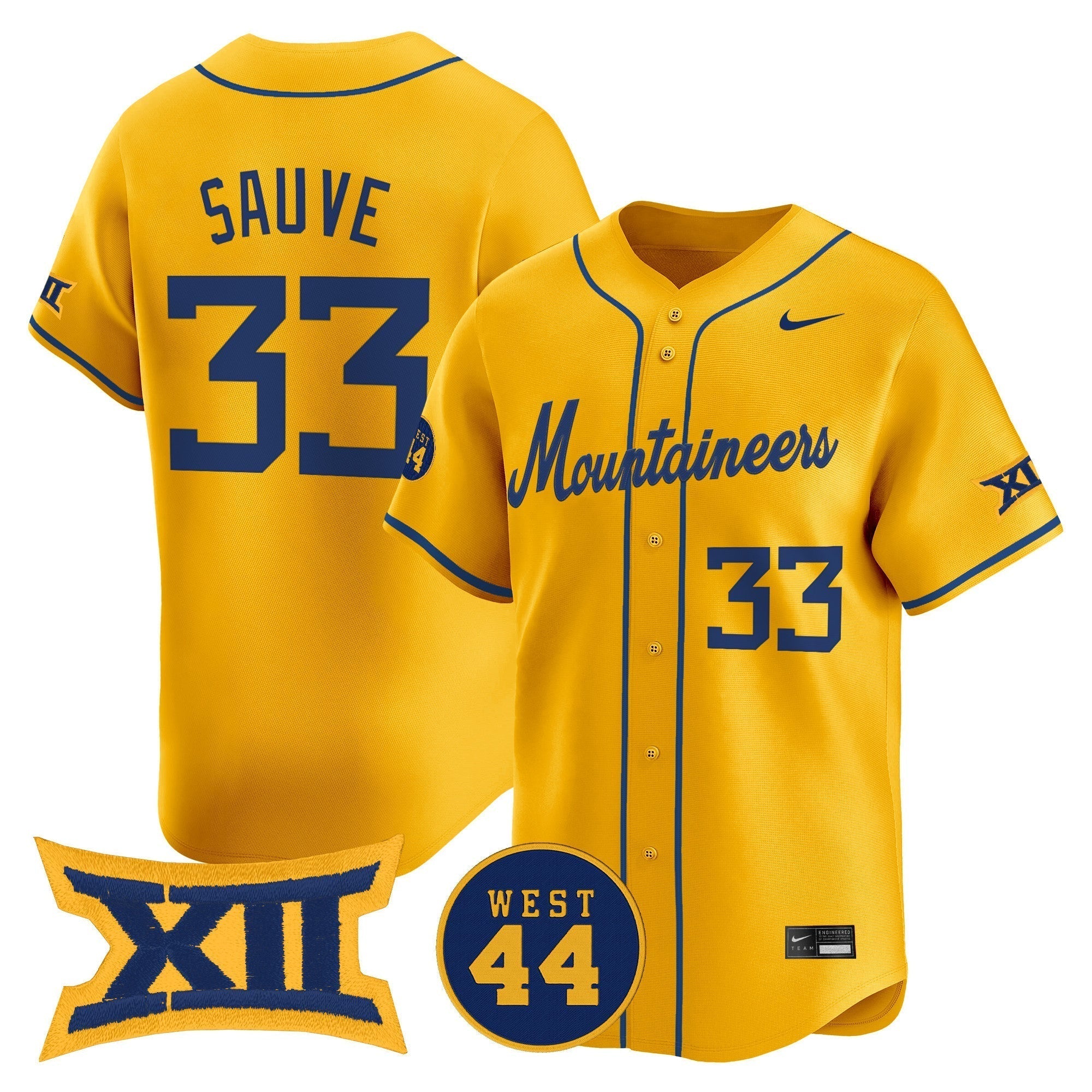 WVU 2025 Vapor Premier Limited Jersey - Stitched